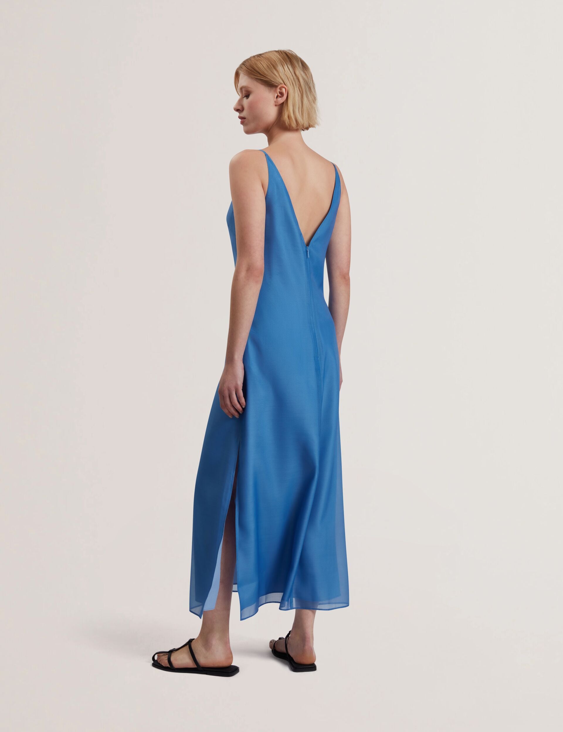 Floral Detail Organza Sleeveless Midi Dress | Fayda | Ted Baker US