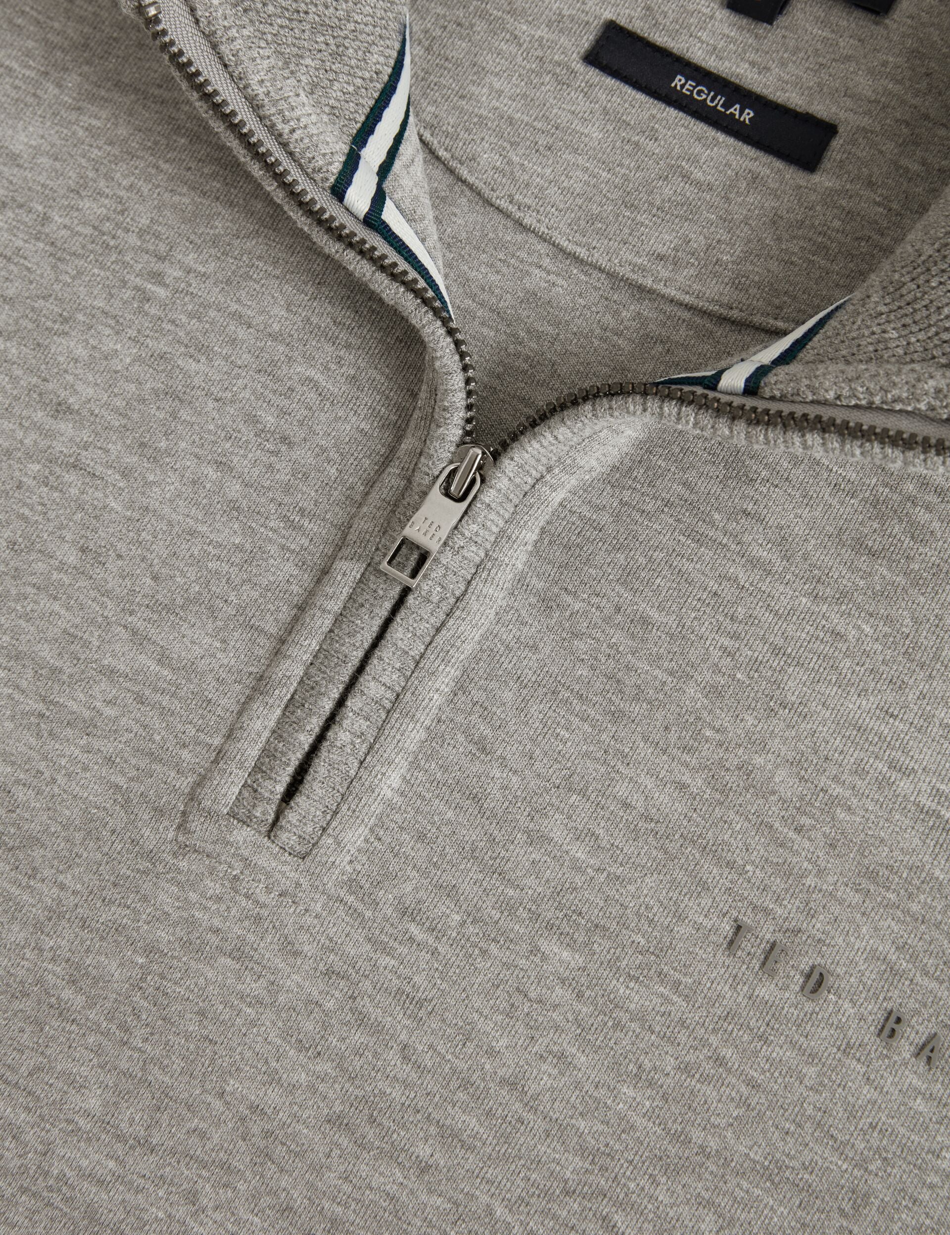 CRABTRE Stretch Cotton Zip Neck Sweatshirt