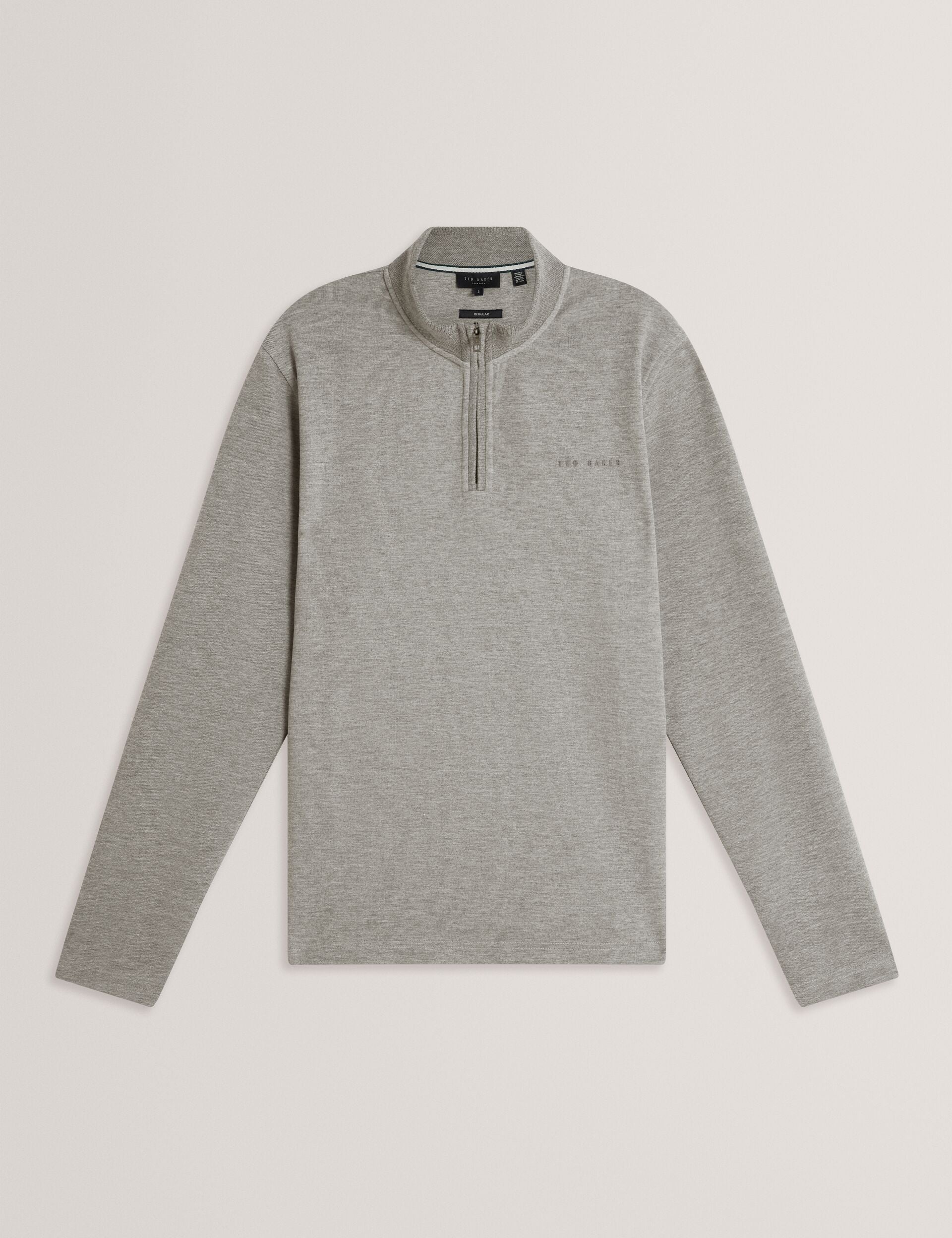 CRABTRE Stretch Cotton Zip Neck Sweatshirt