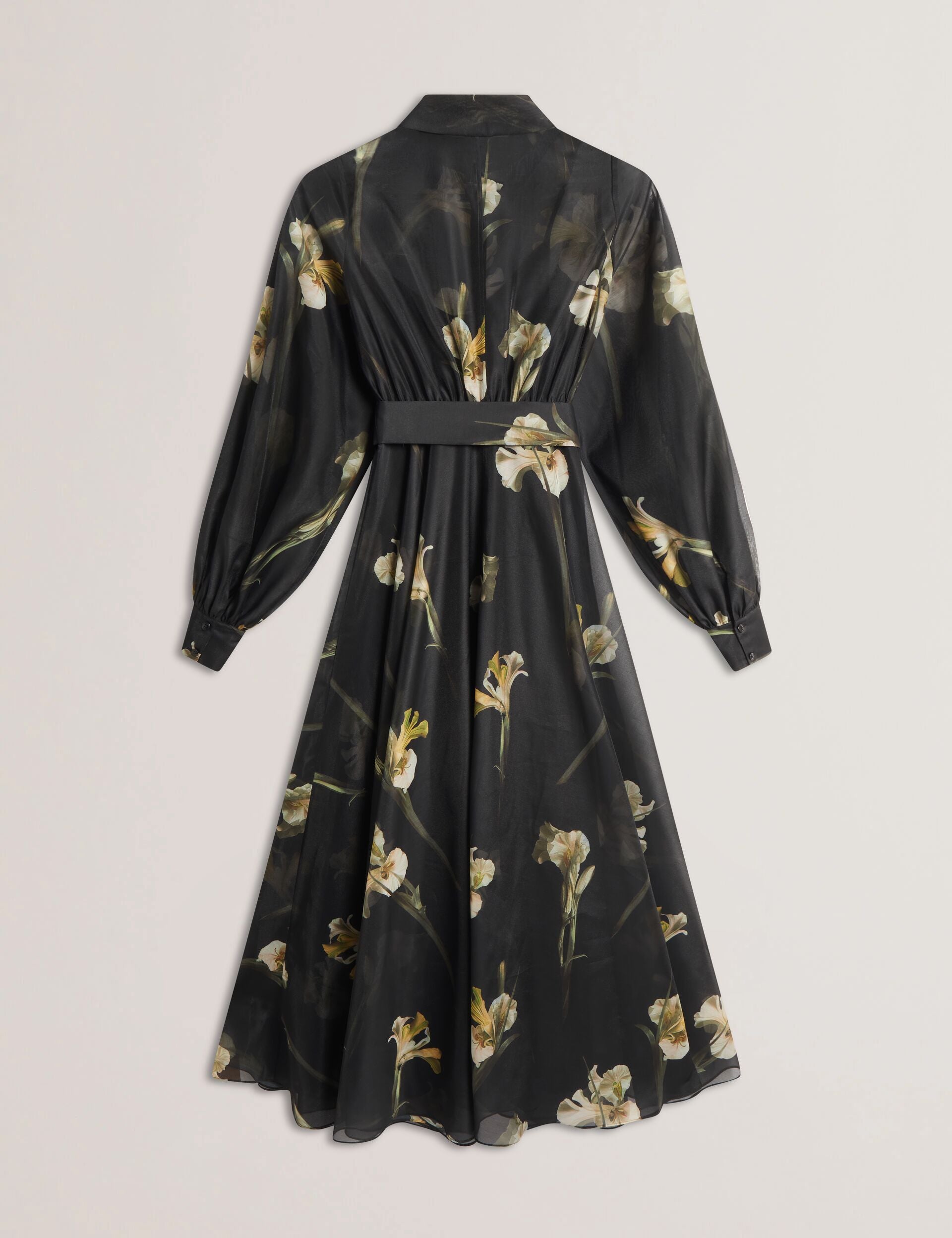 Floral Organza Belted Maxi Shirt Dress | Liorral | Ted Baker US Floral Organza Belted Maxi Shirt Dress | Liorral | Ted Baker US