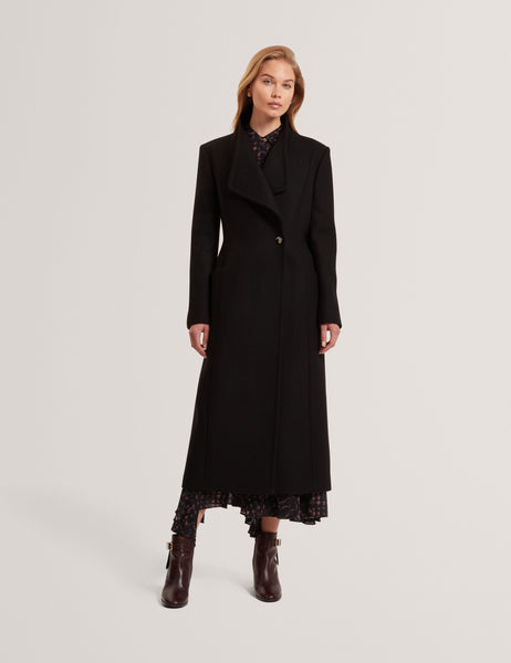 Wool Rich Hourglass Longline Wrap Coat | Mindee | Ted Baker US