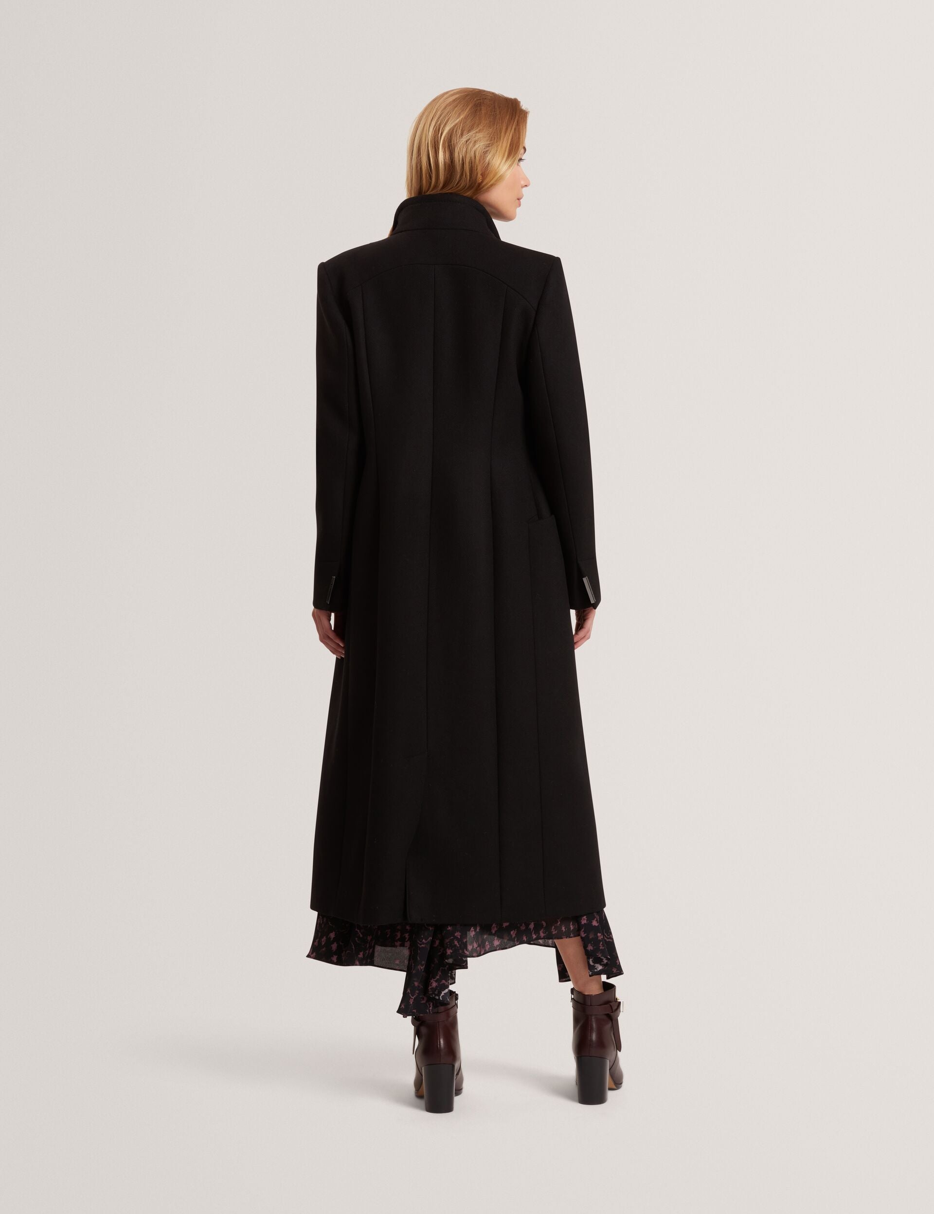 Wool Rich Hourglass Longline Wrap Coat | Mindee | Ted Baker US