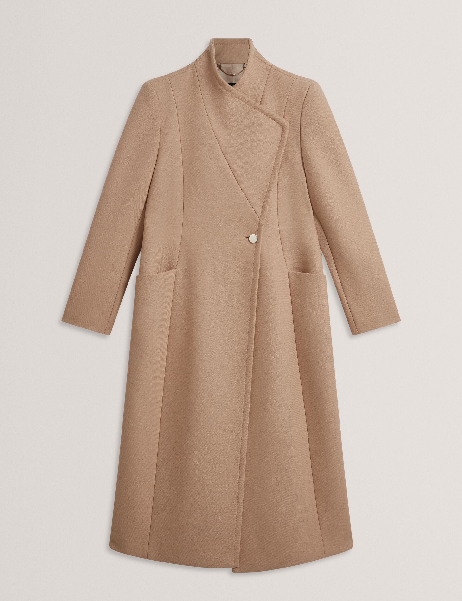 TED BAKER ベージュ ロングコート　キャメル Ted Baker Rosina Midi Length Wrap Trench Coat | Bloomingdale's
