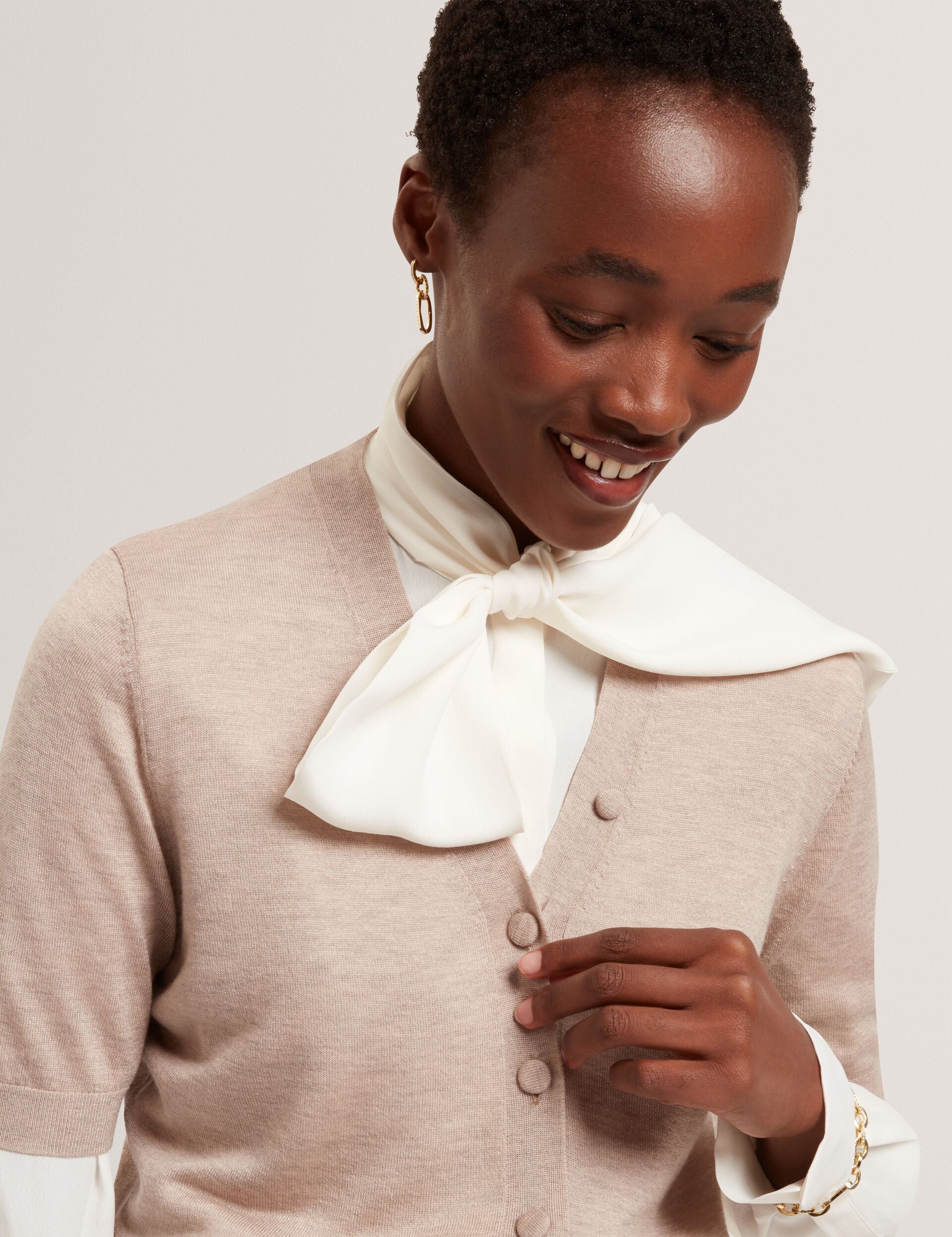 THE TOÉ  TOÉ Baker Cardigan beige S TOÉ Baker Cardigan – THE TOÉ