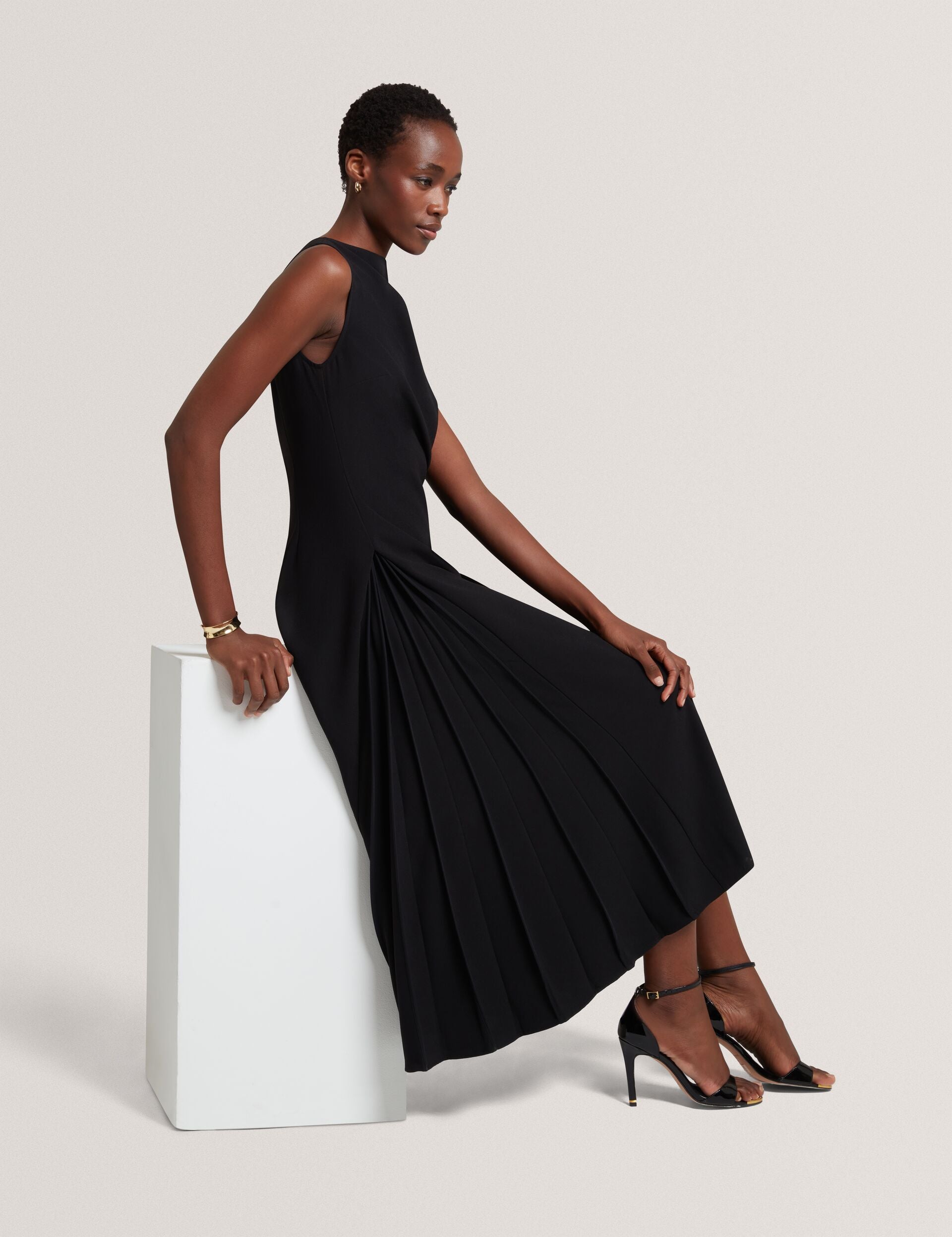 ted baker black pleated dress LARNAHH