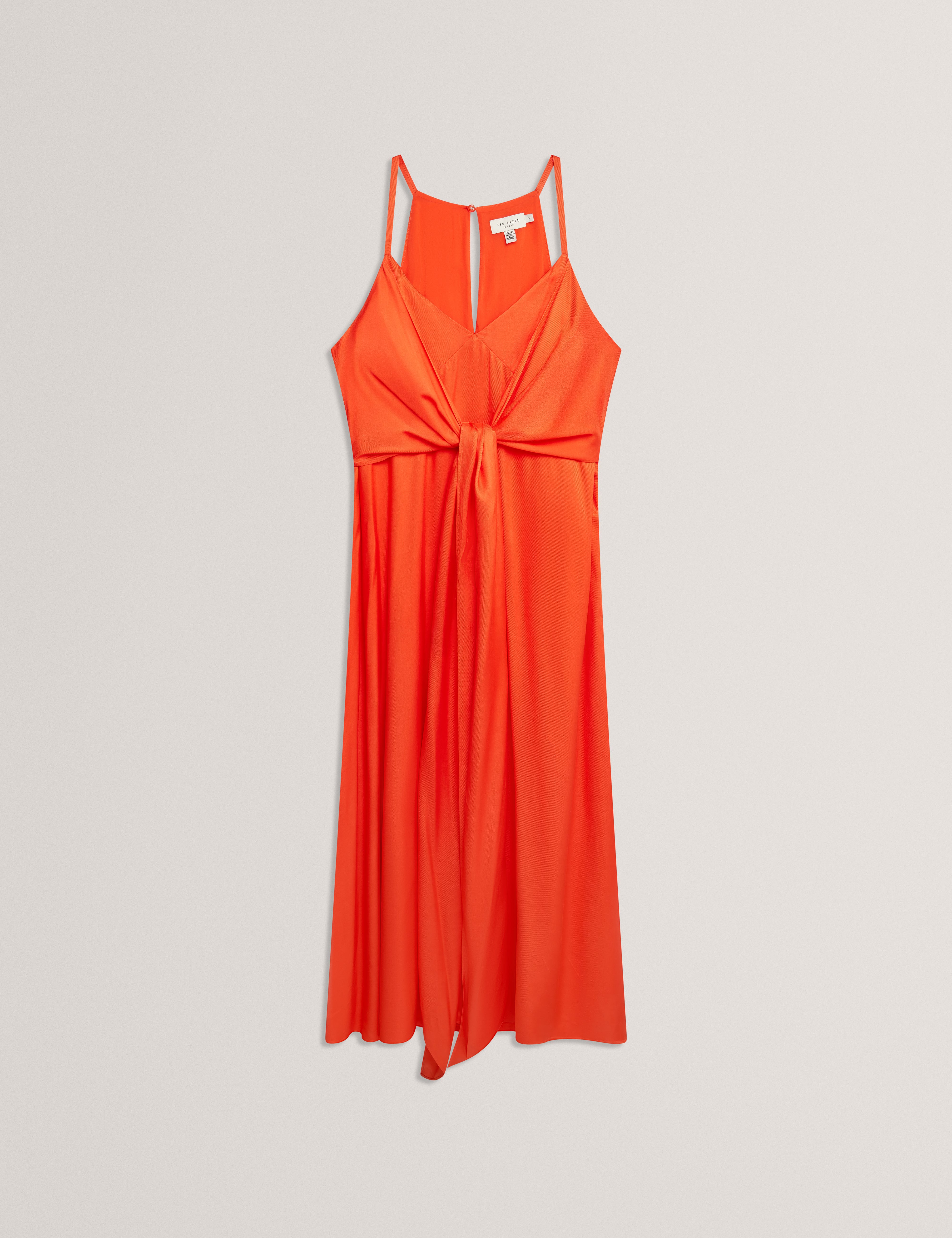 ted baker burnt orange dress Ted Baker Belted Puff Sleeve Midi Dress, Orange