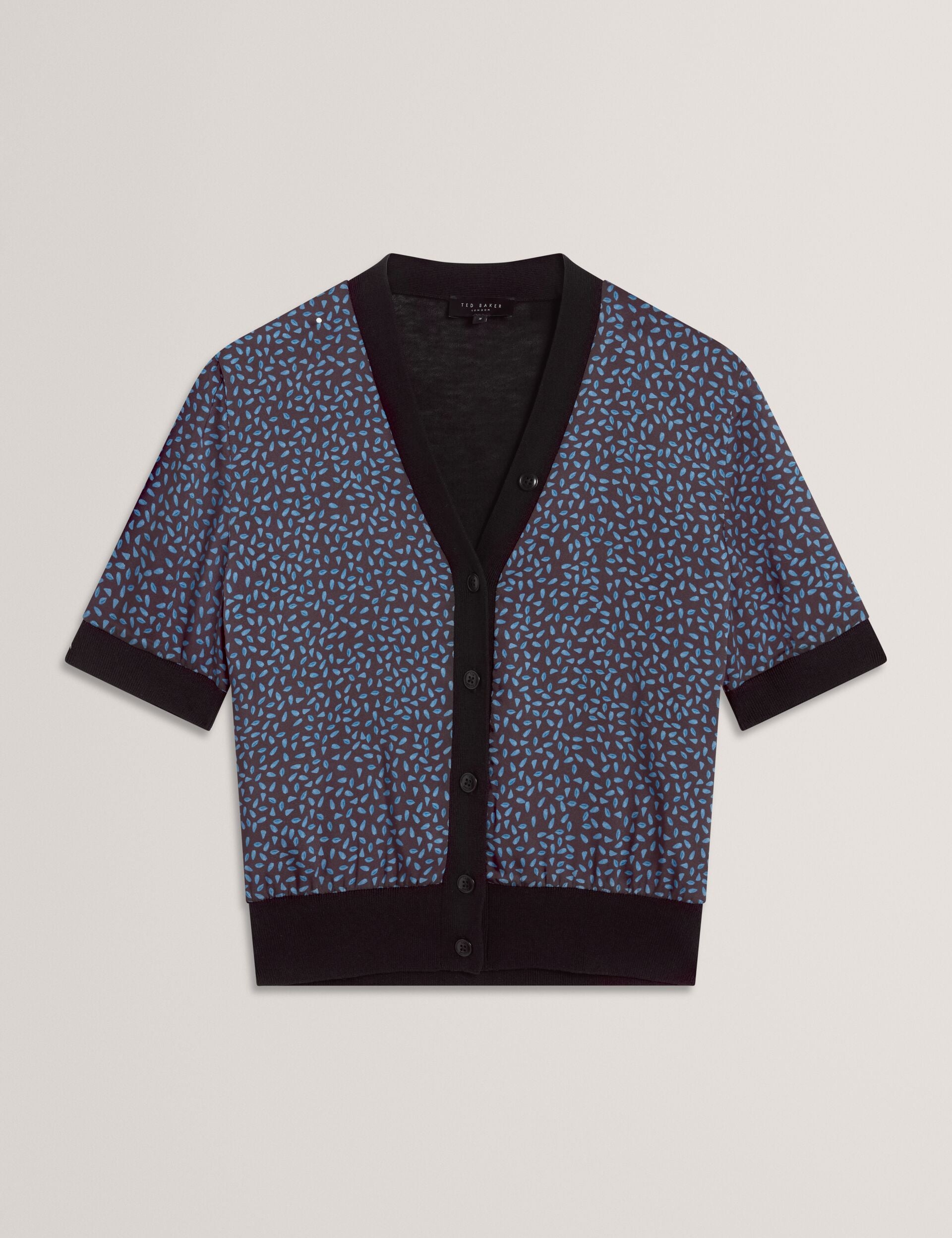 Touch Of Silk Printed Short Sleeve Cardigan | Briala | Ted Baker UK