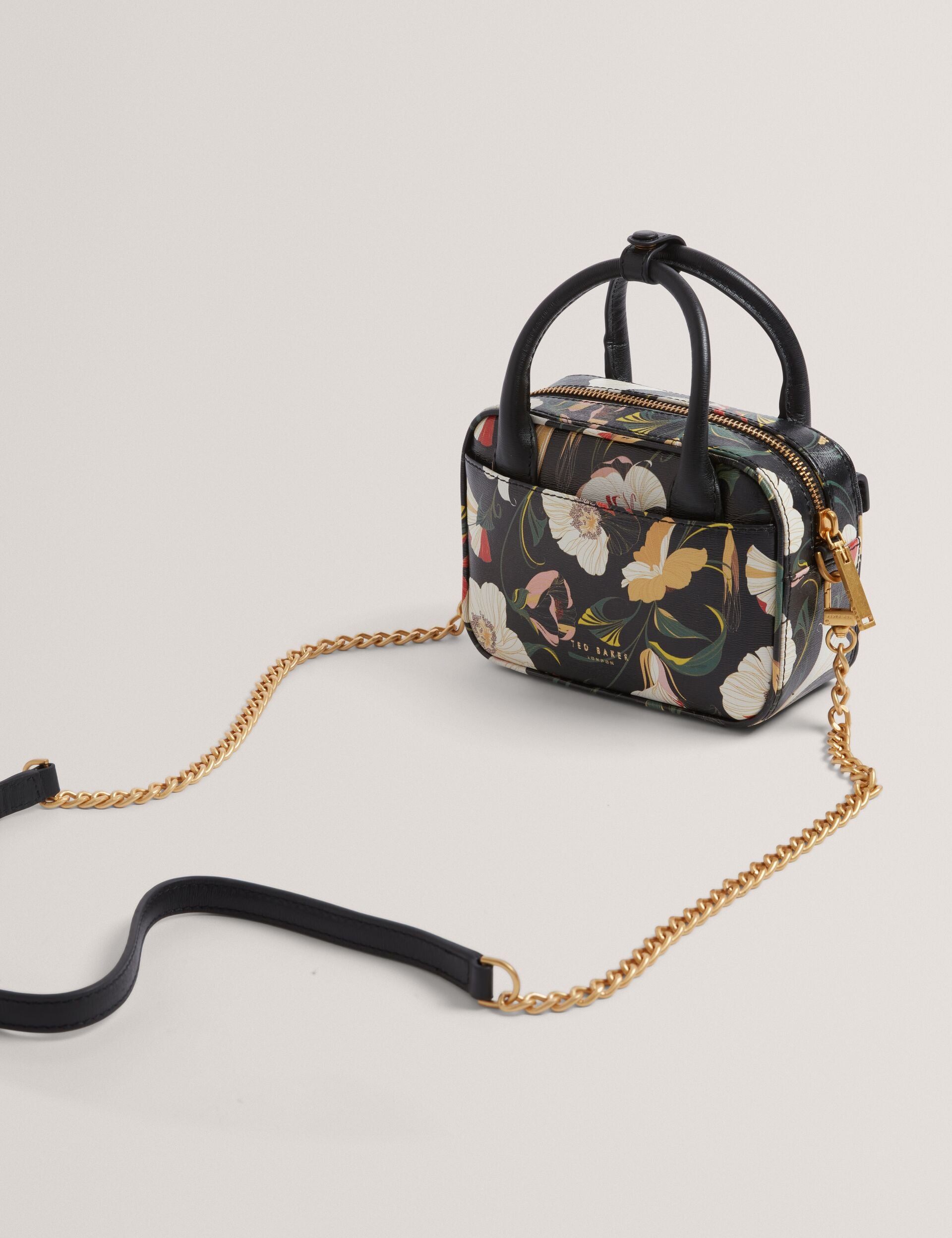 Botanical Print Mini Leather Camera Bag | Anisso | Ted Baker UK