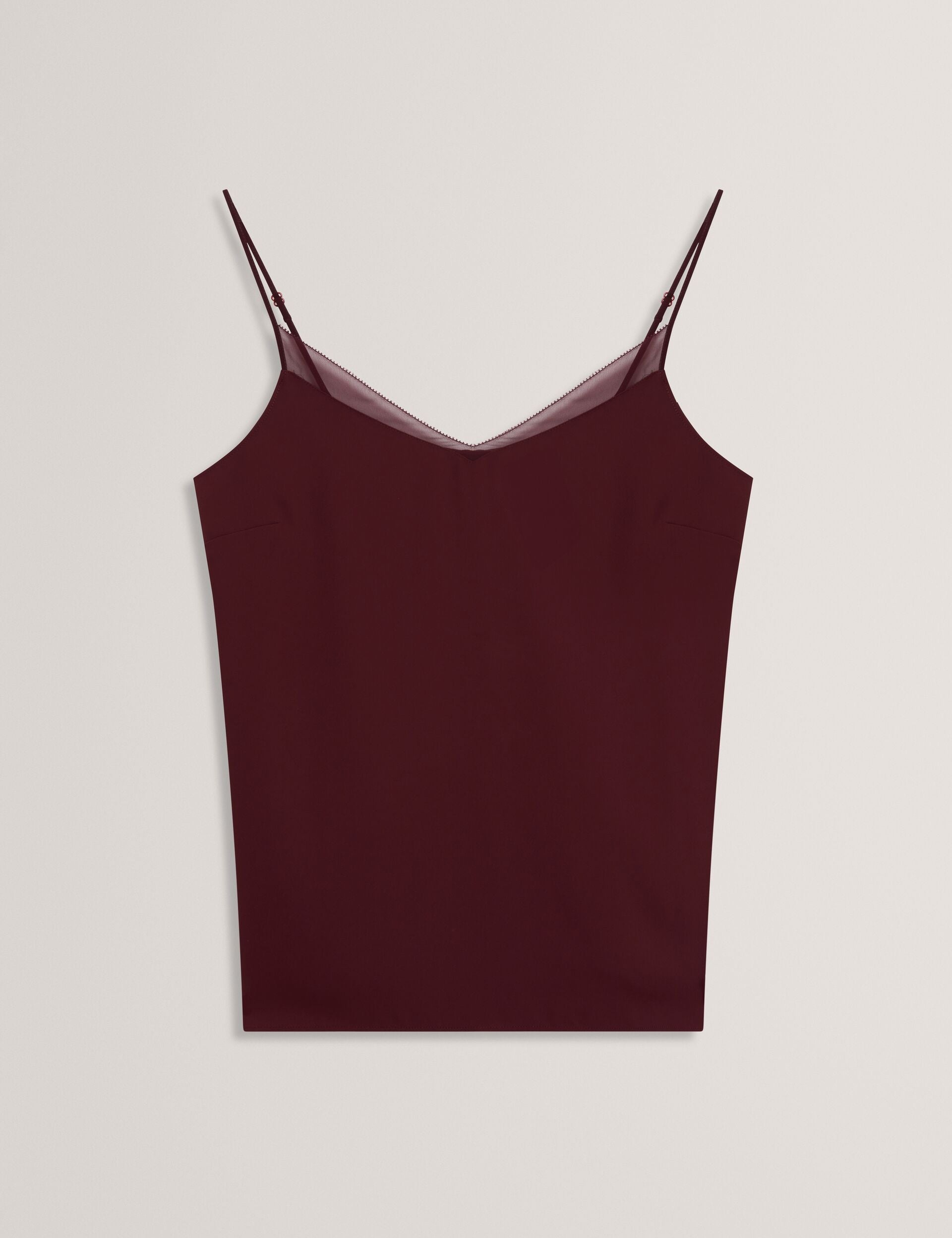 Chiffon Detail V-neck Strappy Cami Top | Lulea | Ted Baker UK