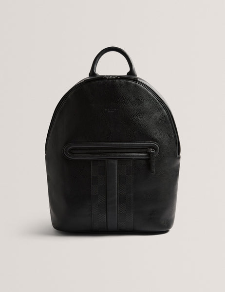black leather backpack womens ted baker WAYNOR House Check PU Backpack