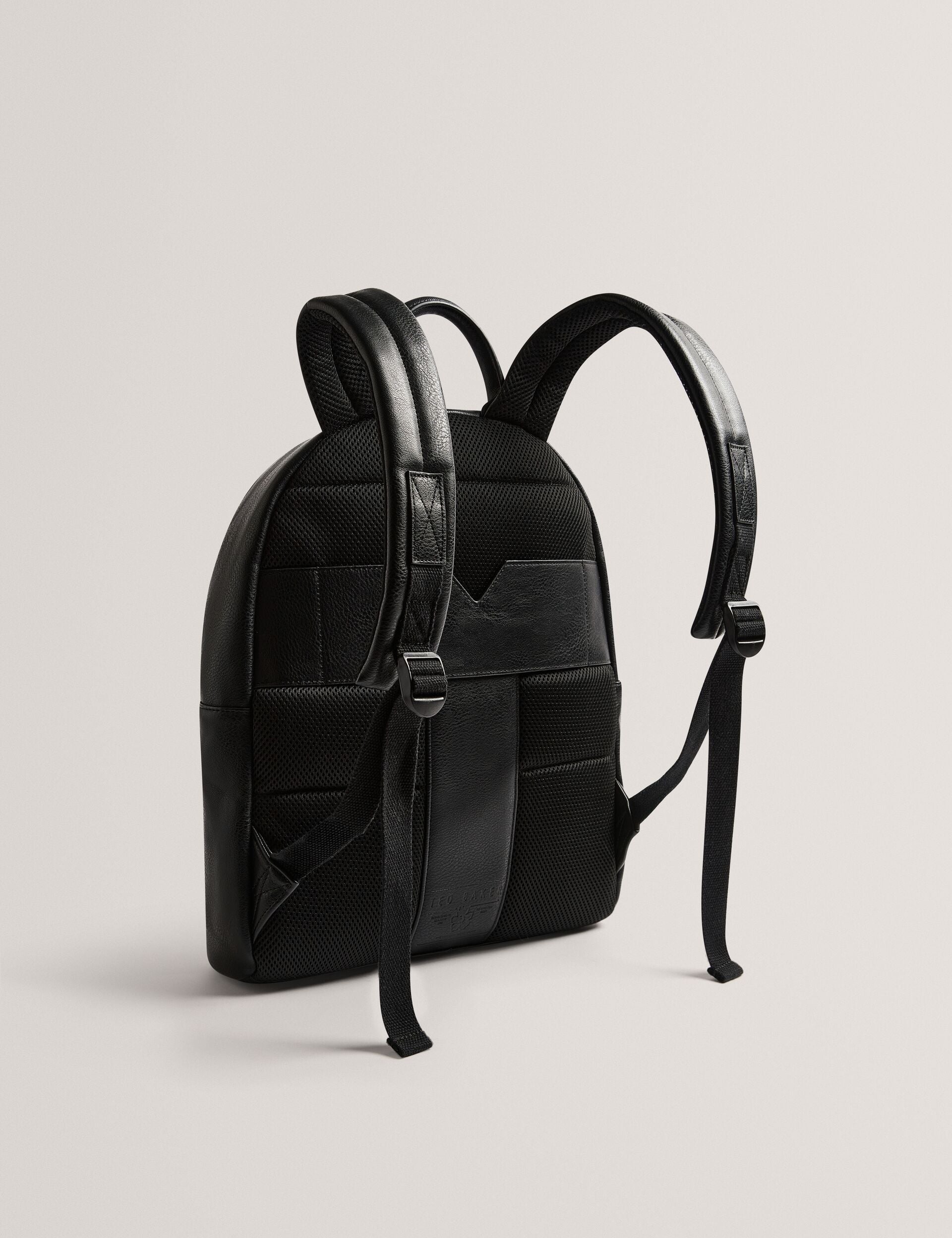 Check Panel Faux Leather Backpack | Waynor