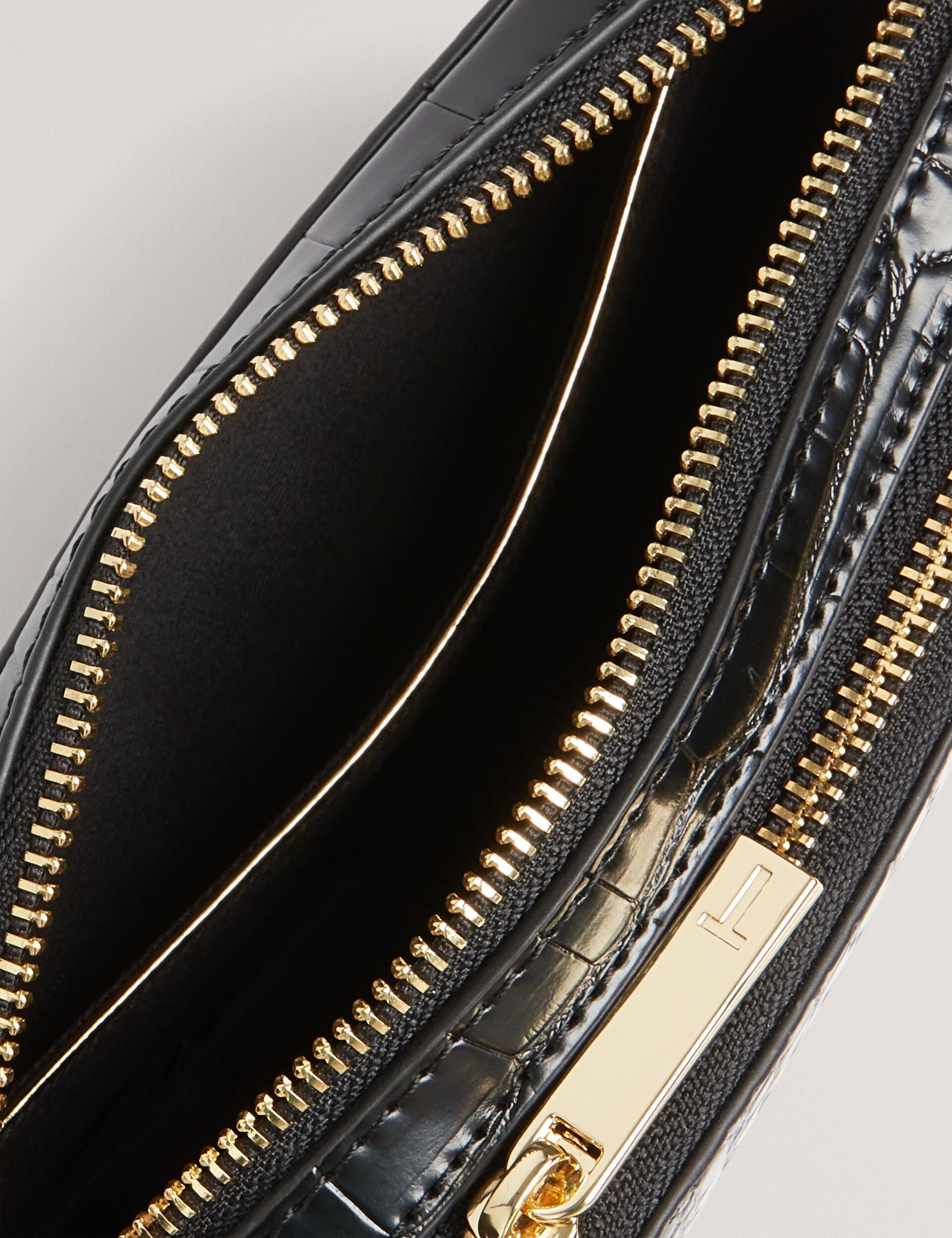 Black Croc Effect Mini Camera Bag | Stina | Ted Baker UK