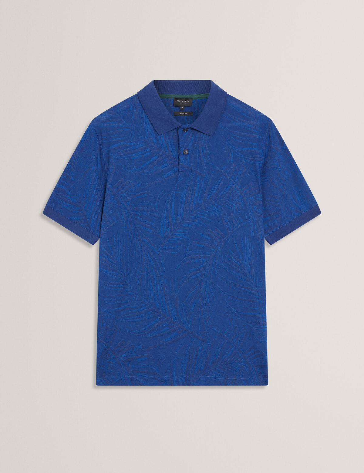 Edwine Rinvil EDWINE - Jacquard Leaf Print Short Sleeve Polo