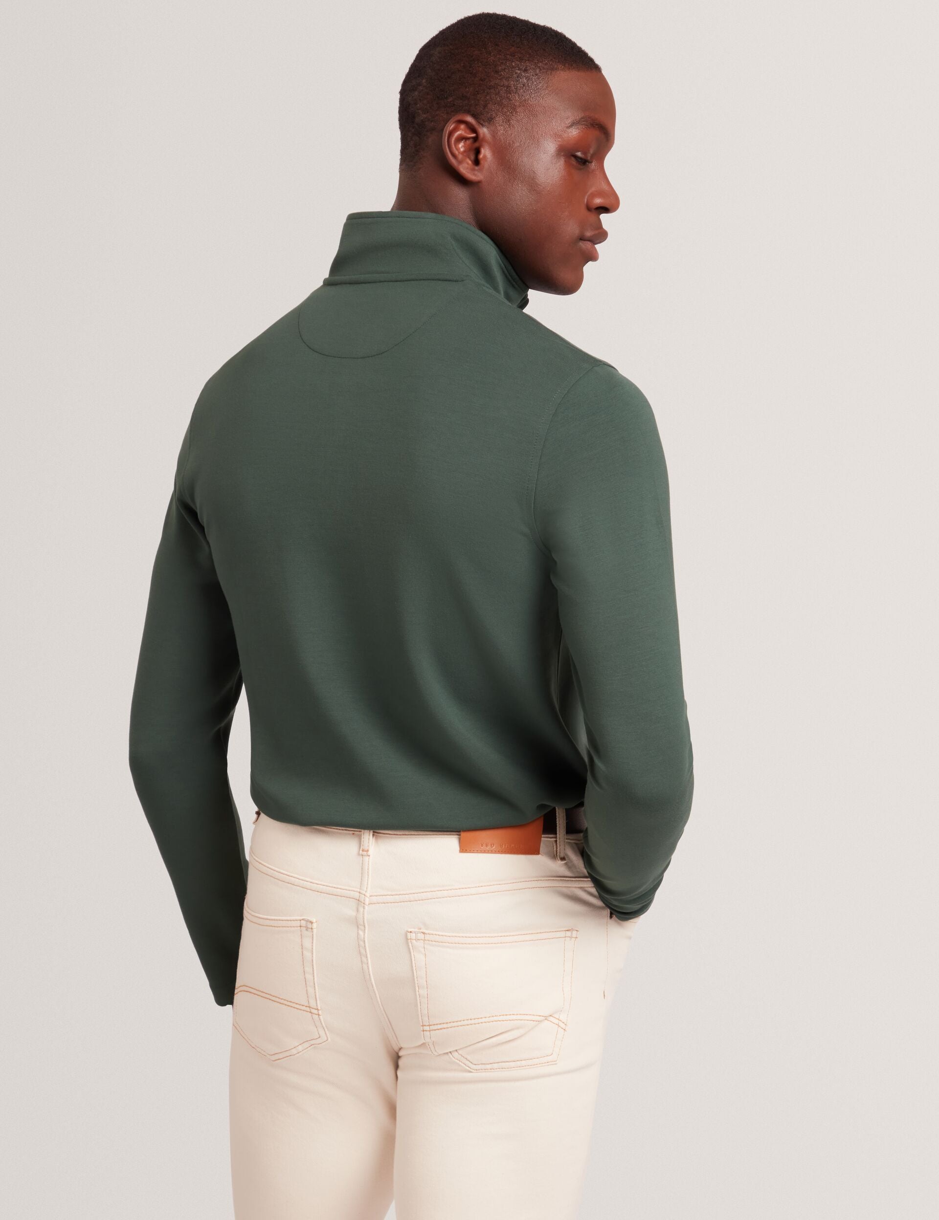 TED Textured Panel Half-zip Modal Sweatshirt | Simonea | Ted