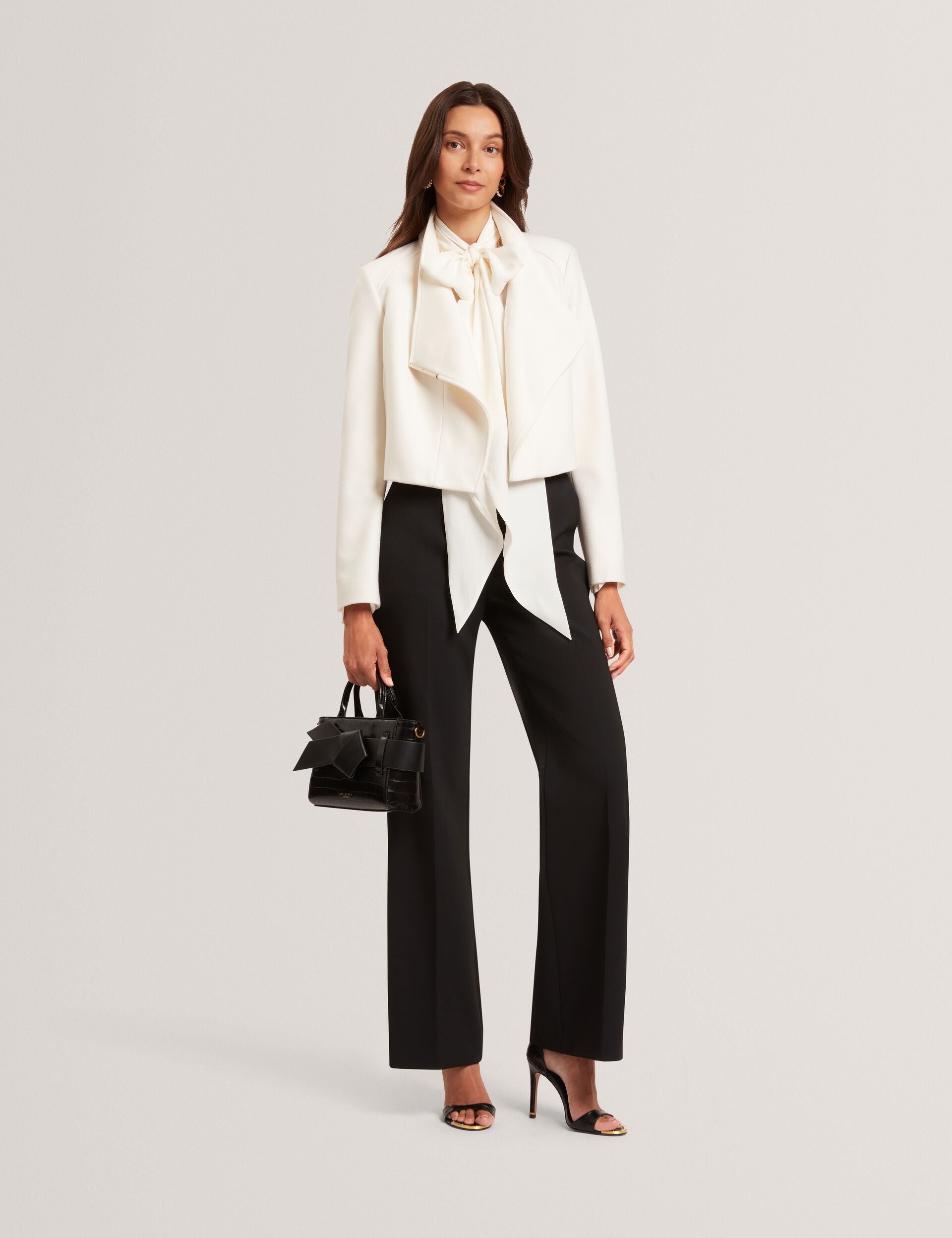Tailored Cropped Wool Wrap Jacket | Rosecee | Ted Baker US