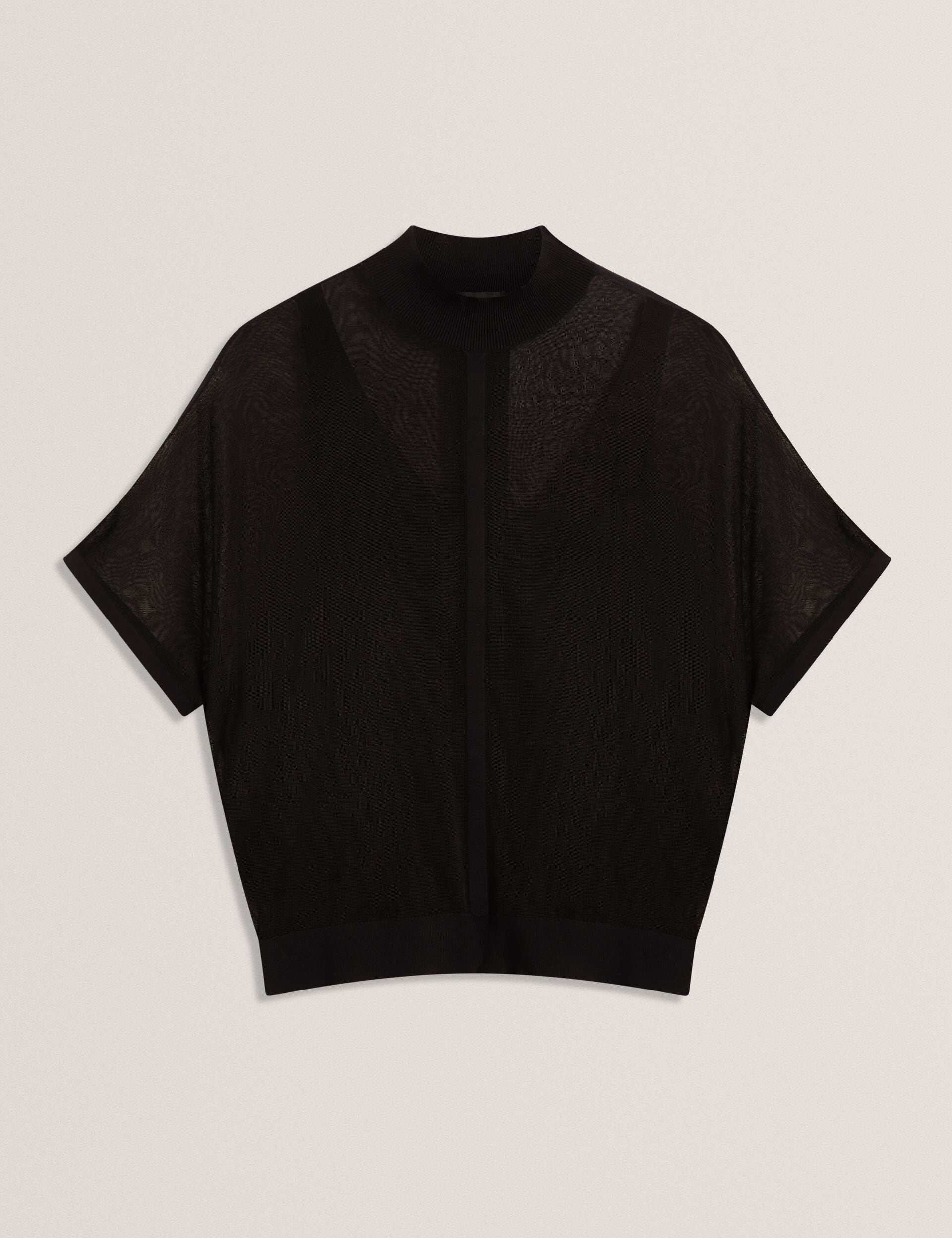 Sheer Panel Knit Short Sleeve Top | Ibissa | Ted Baker UK