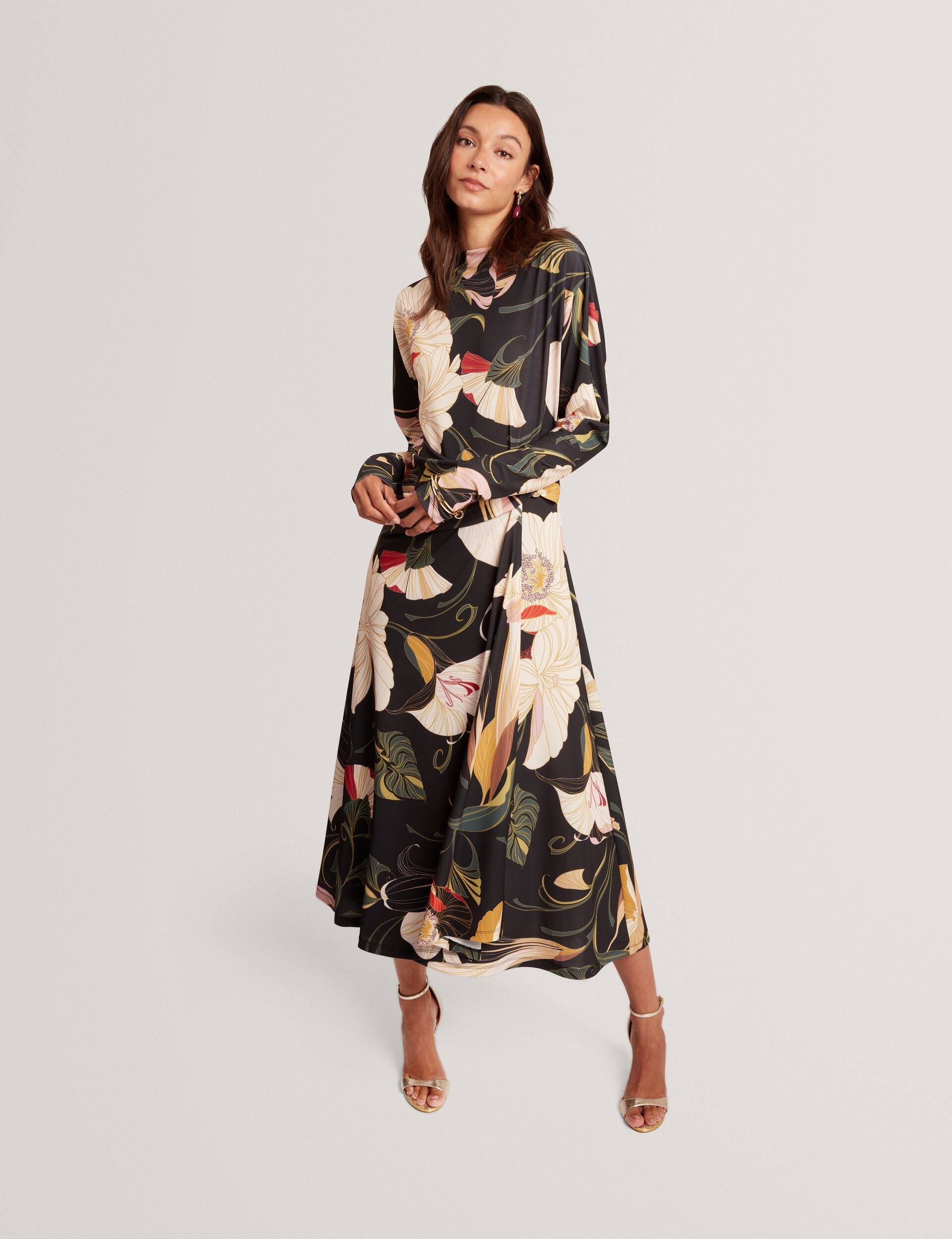 Floral Print Wrap Front Midi Dress | Lawria | Ted Baker UK