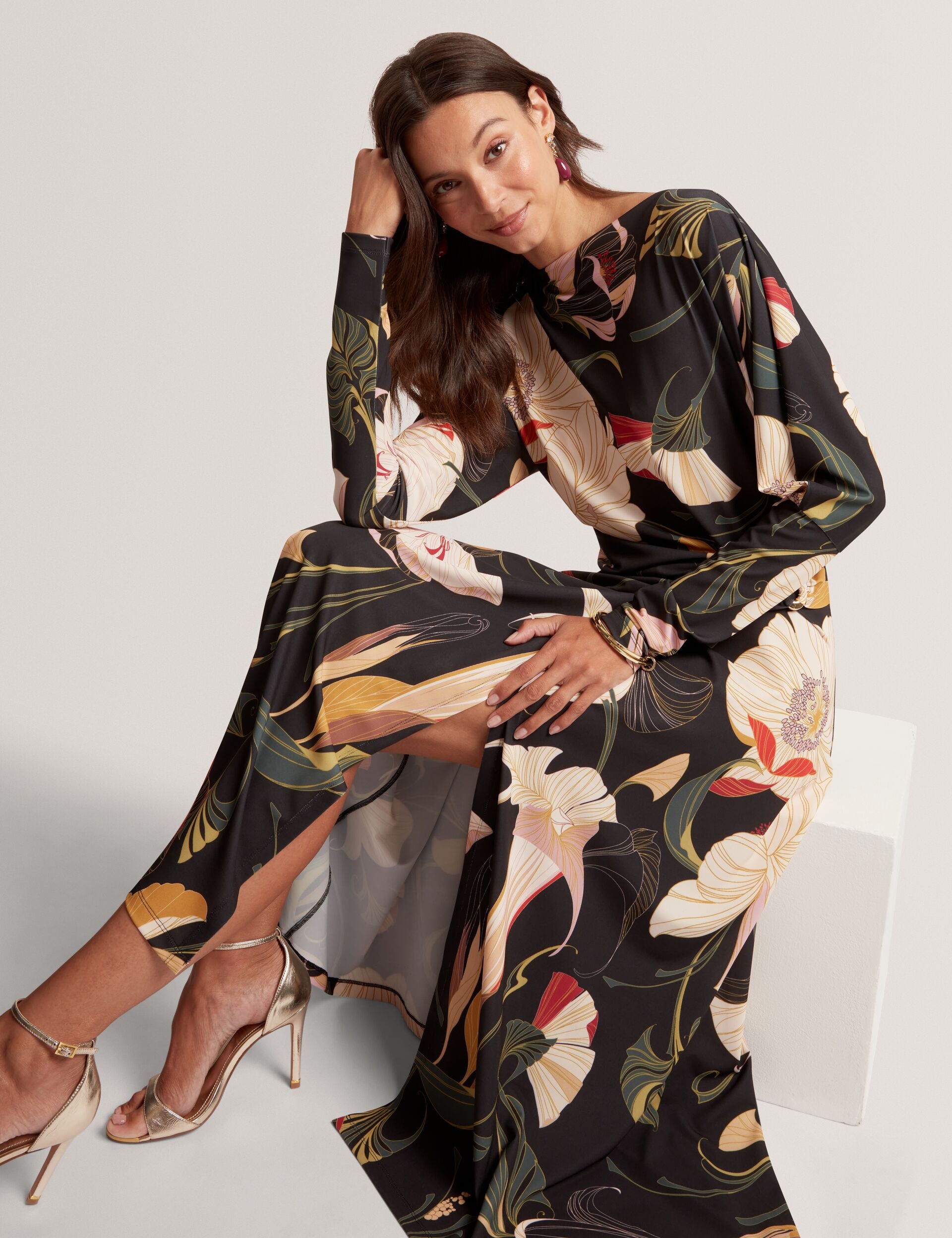 Floral Print Wrap Front Midi Dress | Lawria | Ted Baker UK