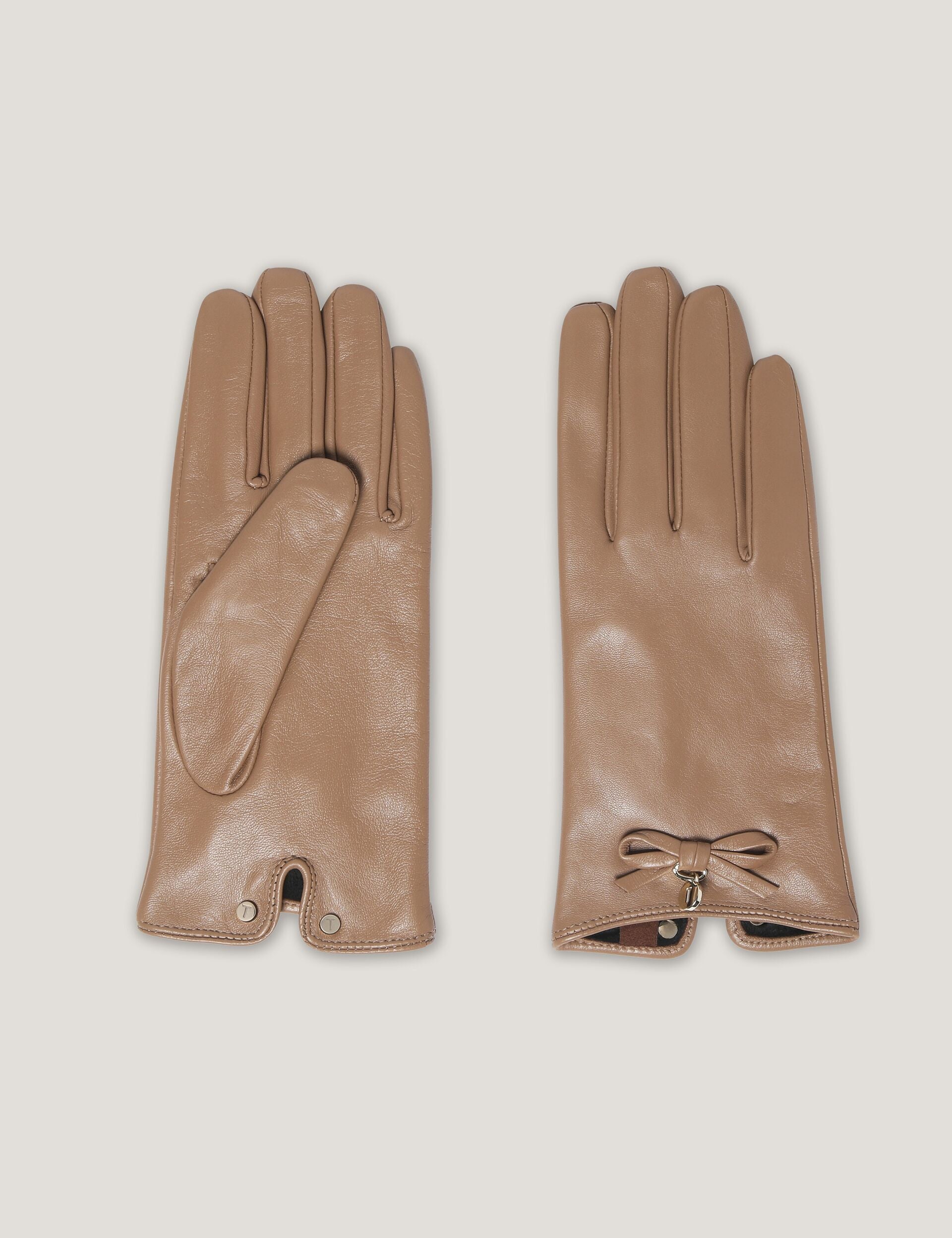 【新品】HYEON ted glove / beige Bow Detail Soft Leather Gloves | Sheryys | Ted Baker UK