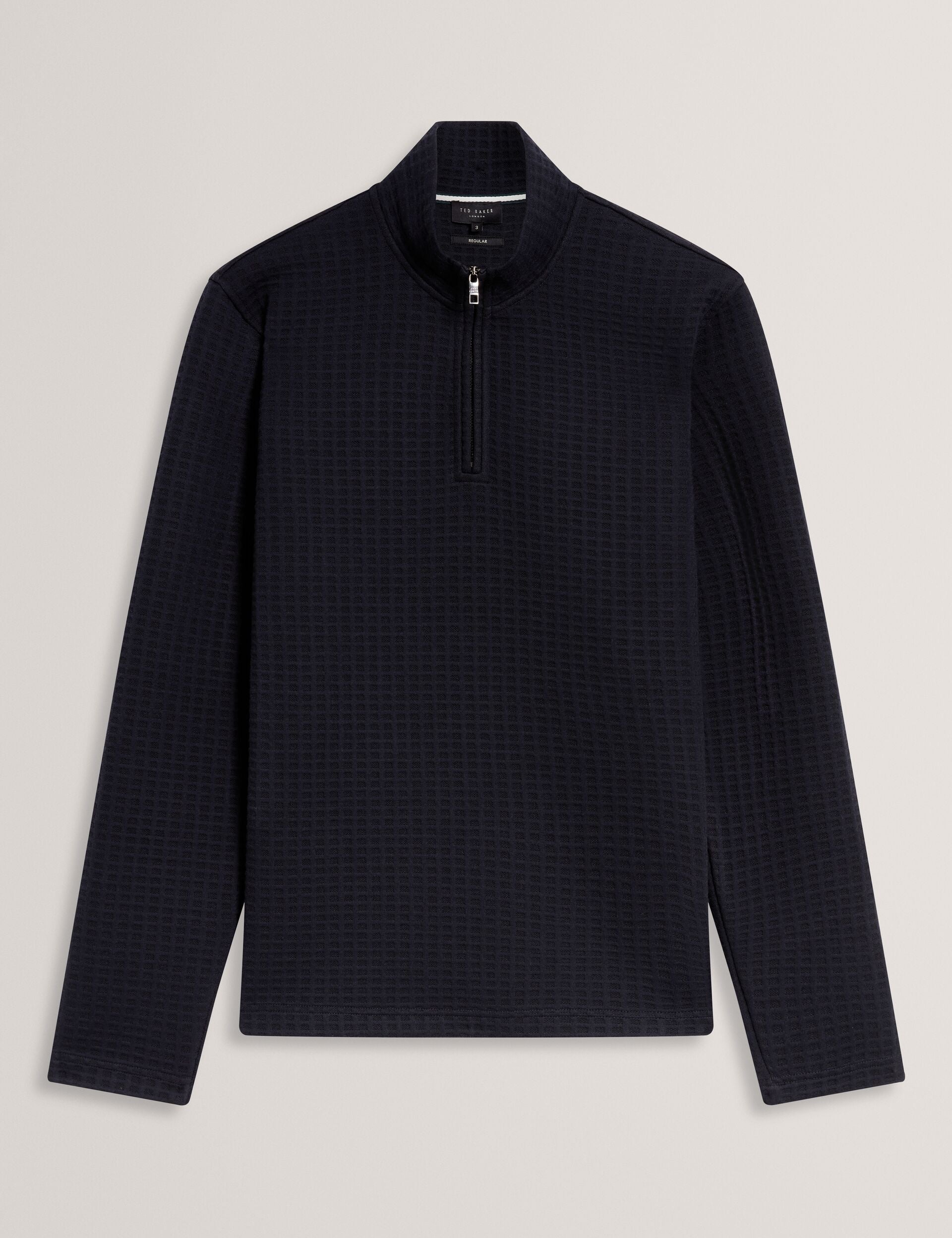 Waffle Knit Quarter Zip Sweatshirt | Caindle | Ted Baker US