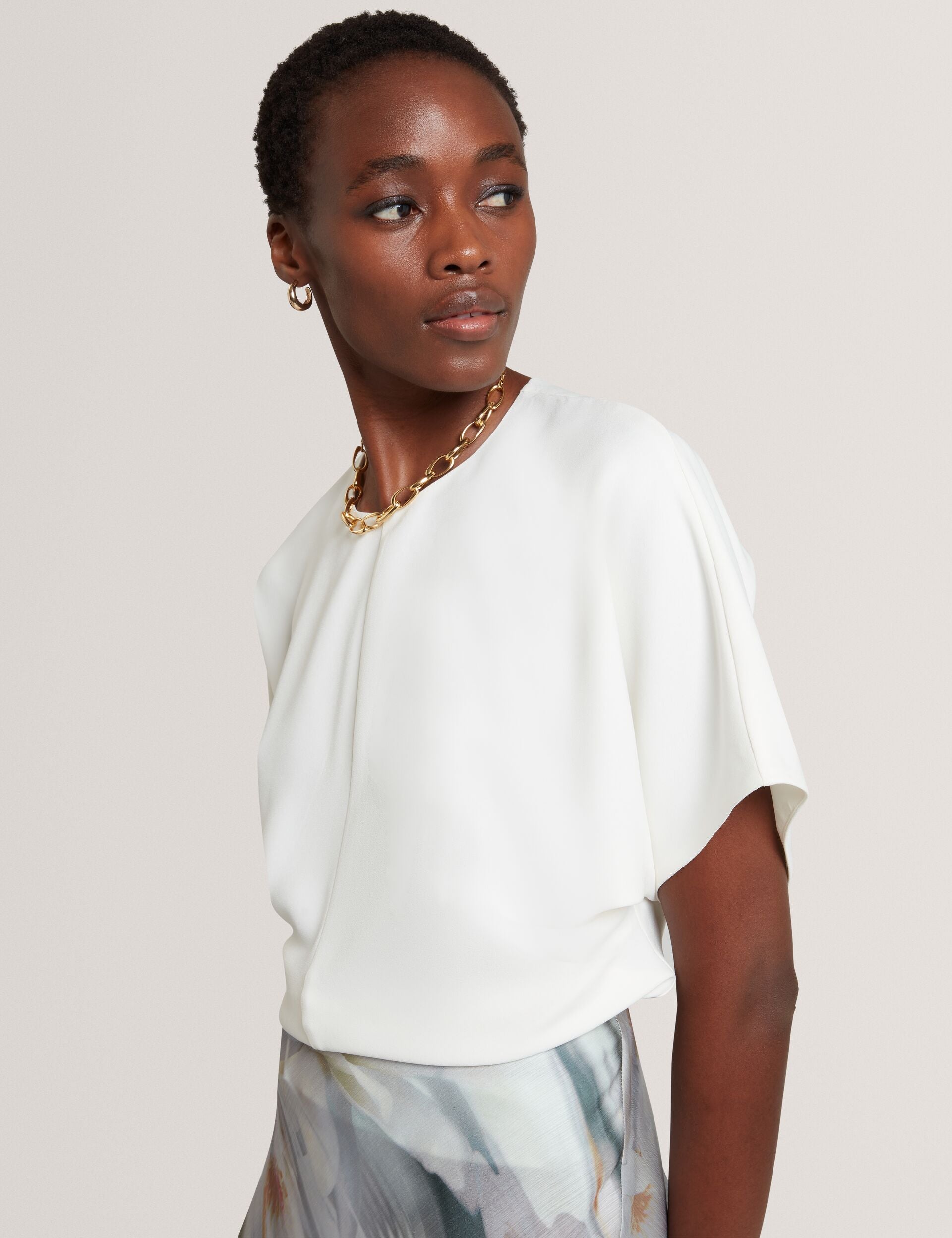 Crepe Slouch Sleeve Hourglass Top | Maradam | Ted Baker UK