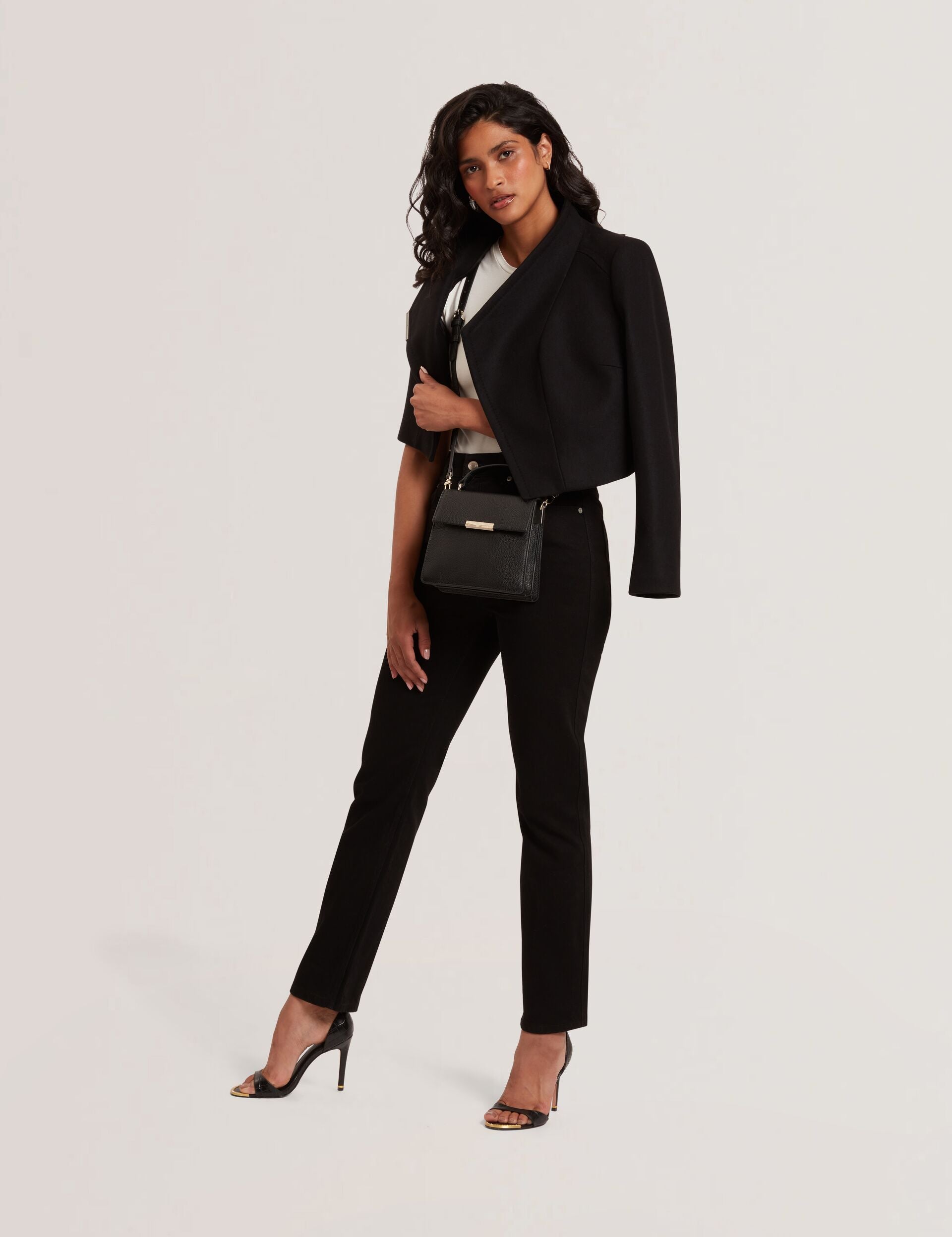 Tailored Cropped Wool Wrap Jacket | Rosecee | Ted Baker US