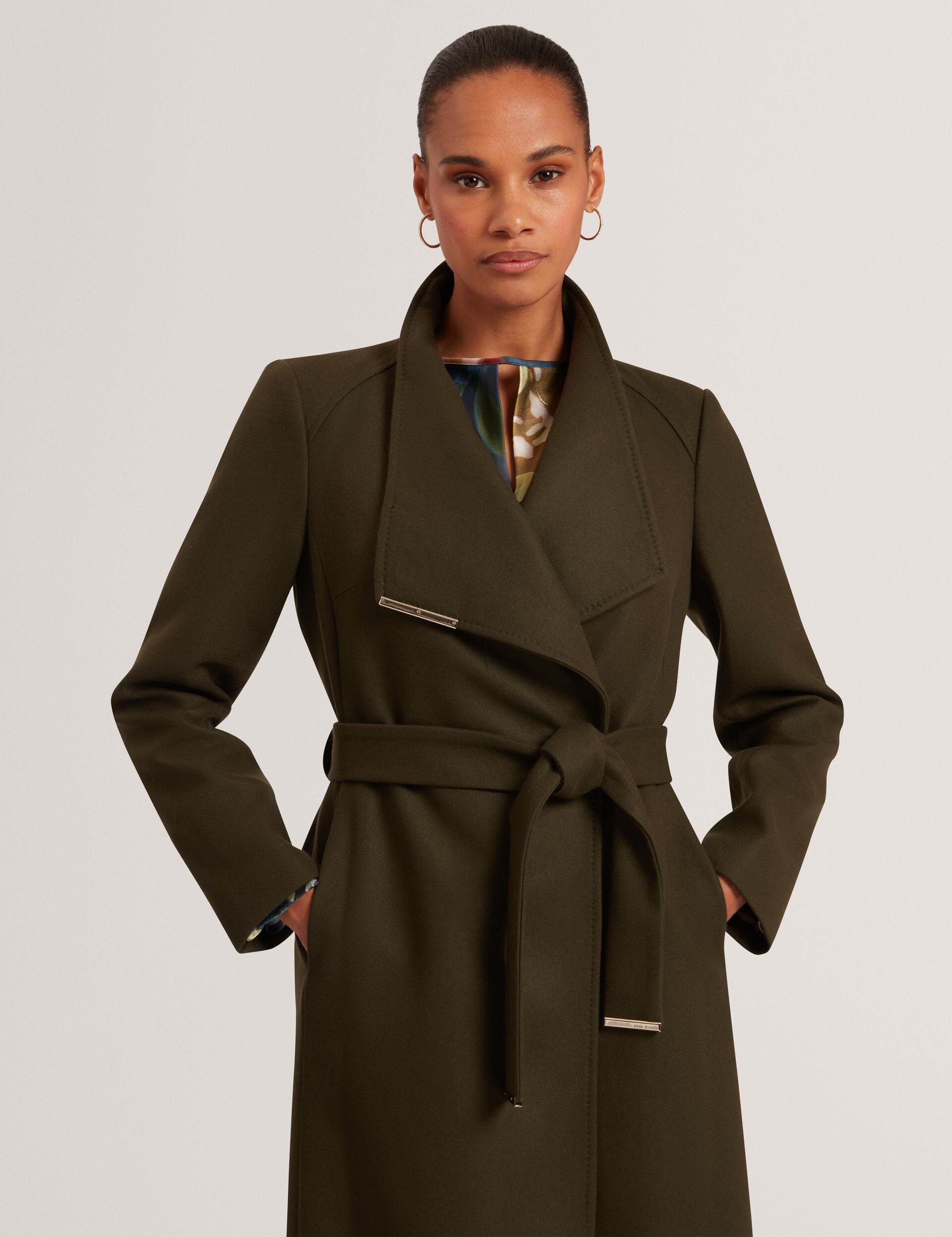 Long Length Wool Wrap Coat | Rosell | Ted Baker US