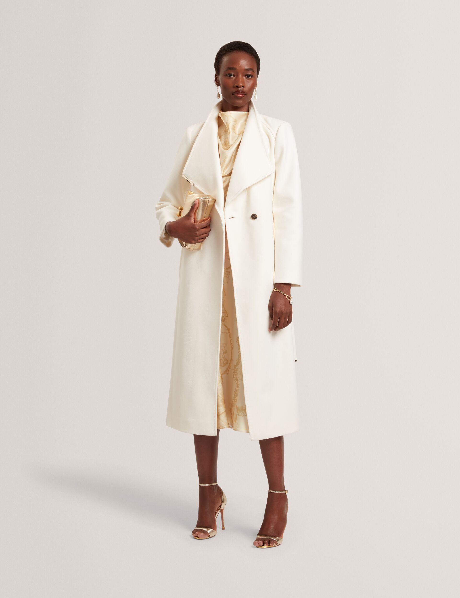 Longline Belted Wool Wrap Coat | Rosell | Ted Baker IE