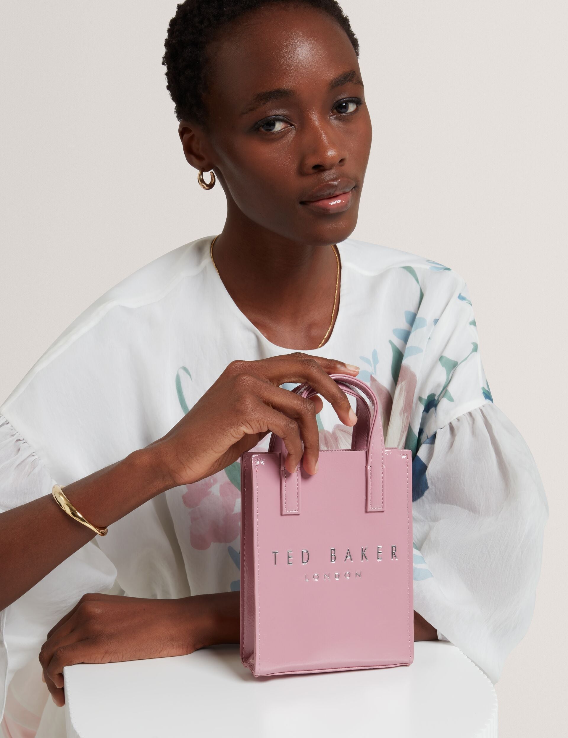 Crinkle Mini Faux Leather Icon Tote Bag | Crinkll | Ted Baker UK
