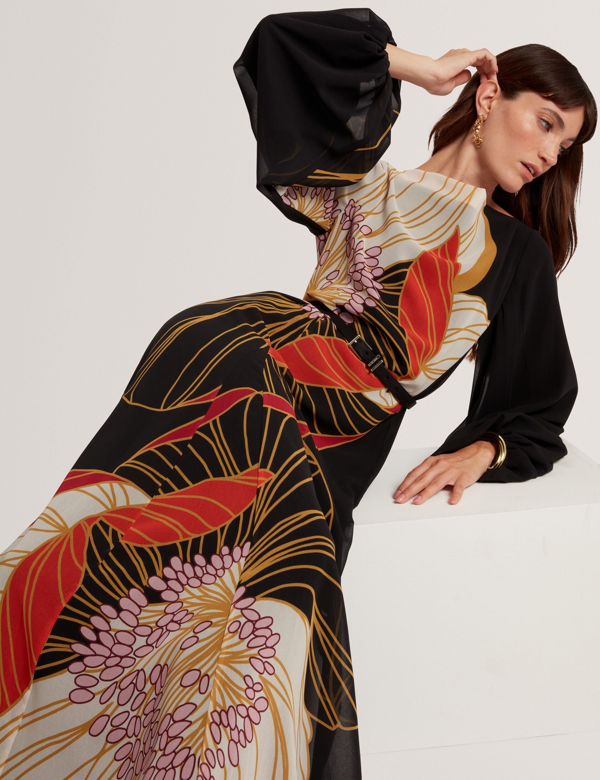 Nouveau Floral Long Sleeve Maxi Dress | Cammeli Nouveau Floral Long Sleeve Maxi Dress | Cammeli