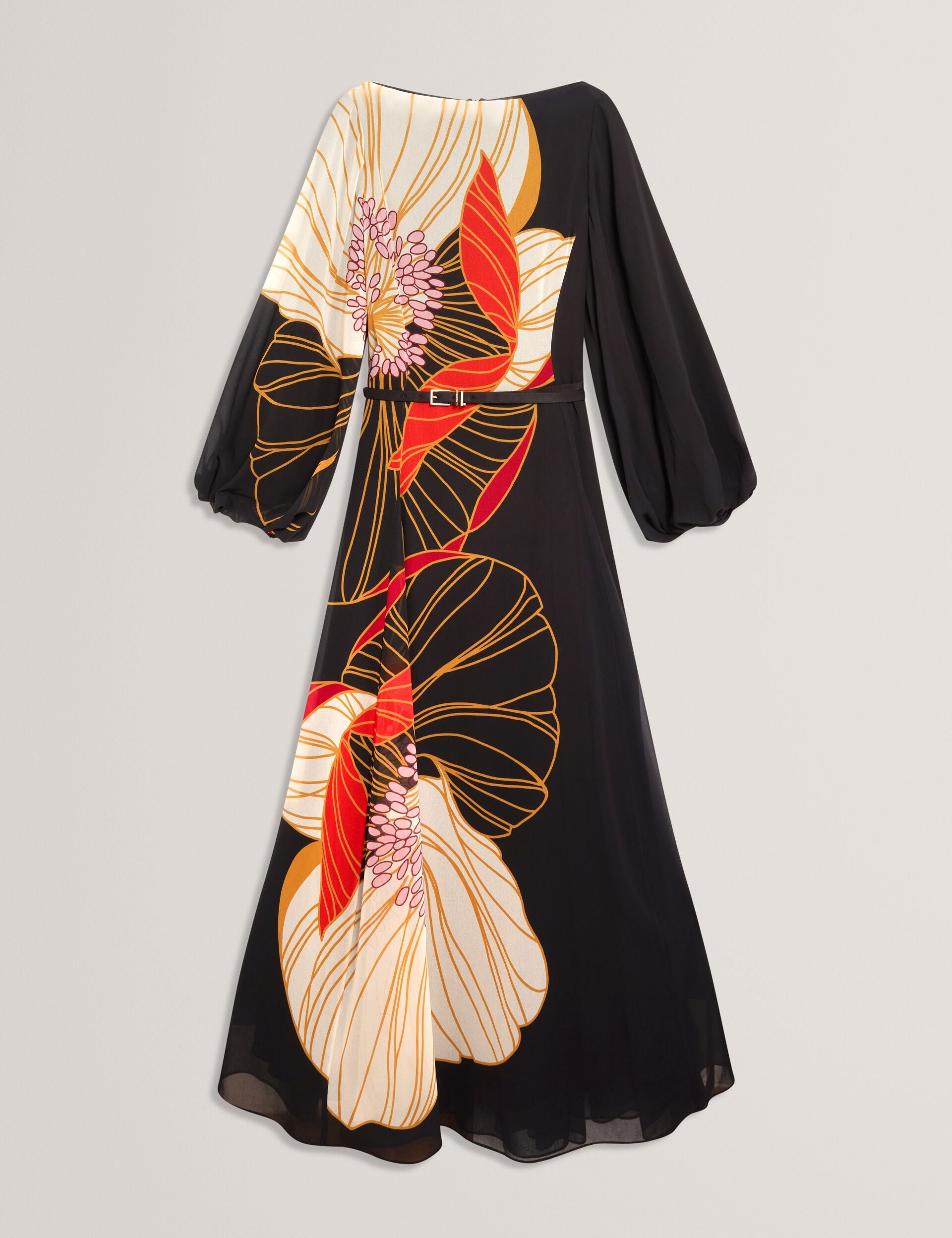 Nouveau Floral Long Sleeve Maxi Dress | Cammeli | Ted Baker UK Nouveau Floral Long Sleeve Maxi Dress | Cammeli | Ted Baker UK