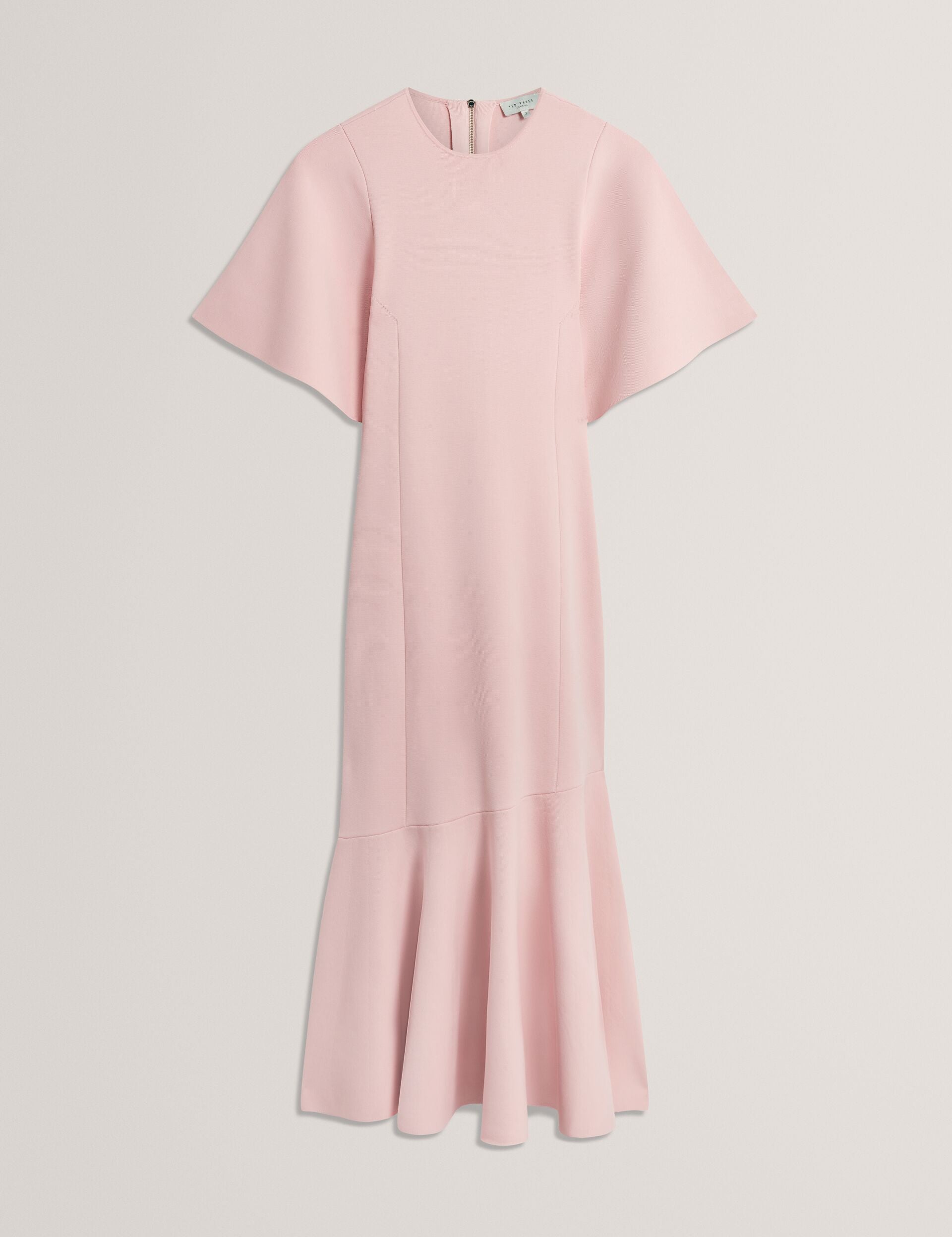 ted baker pink knit dress Ted Baker Essya Slouchy Tie Front Midi Knit Sweater Dress