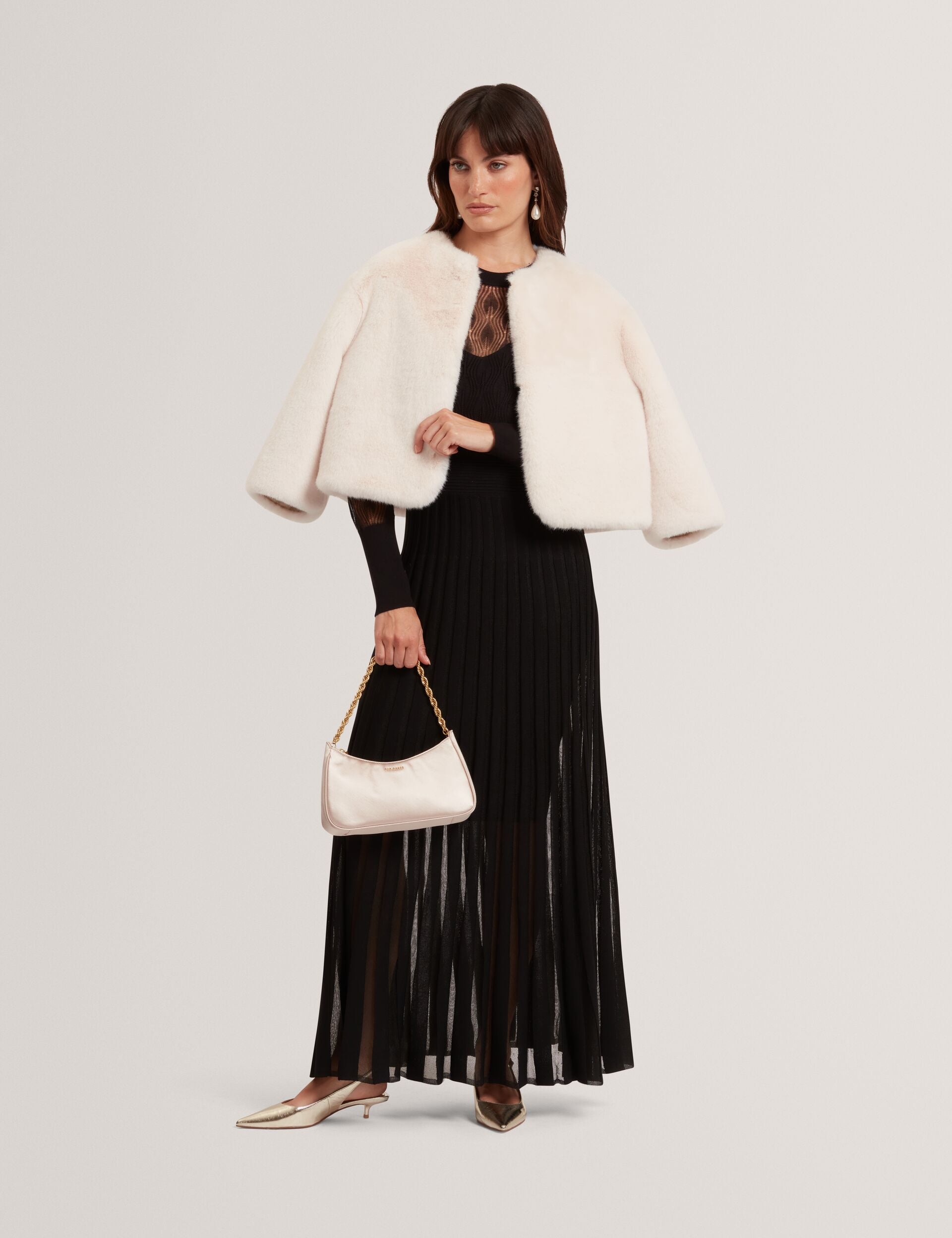 Pointelle Knit Asymmetric Midi Dress | Tiimara | Ted Baker UK Pointelle Knit Asymmetric Midi Dress | Tiimara | Ted Baker UK
