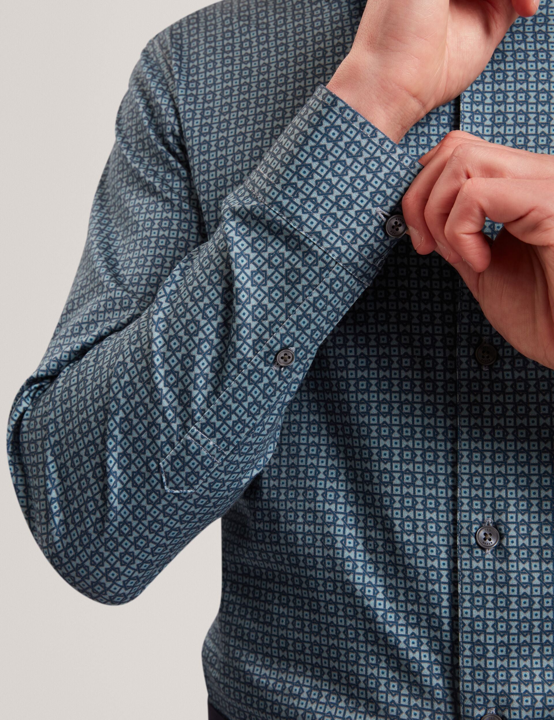Ted Baker デザインブラウス ダークブルー TED BAKER(テッドベーカー 
