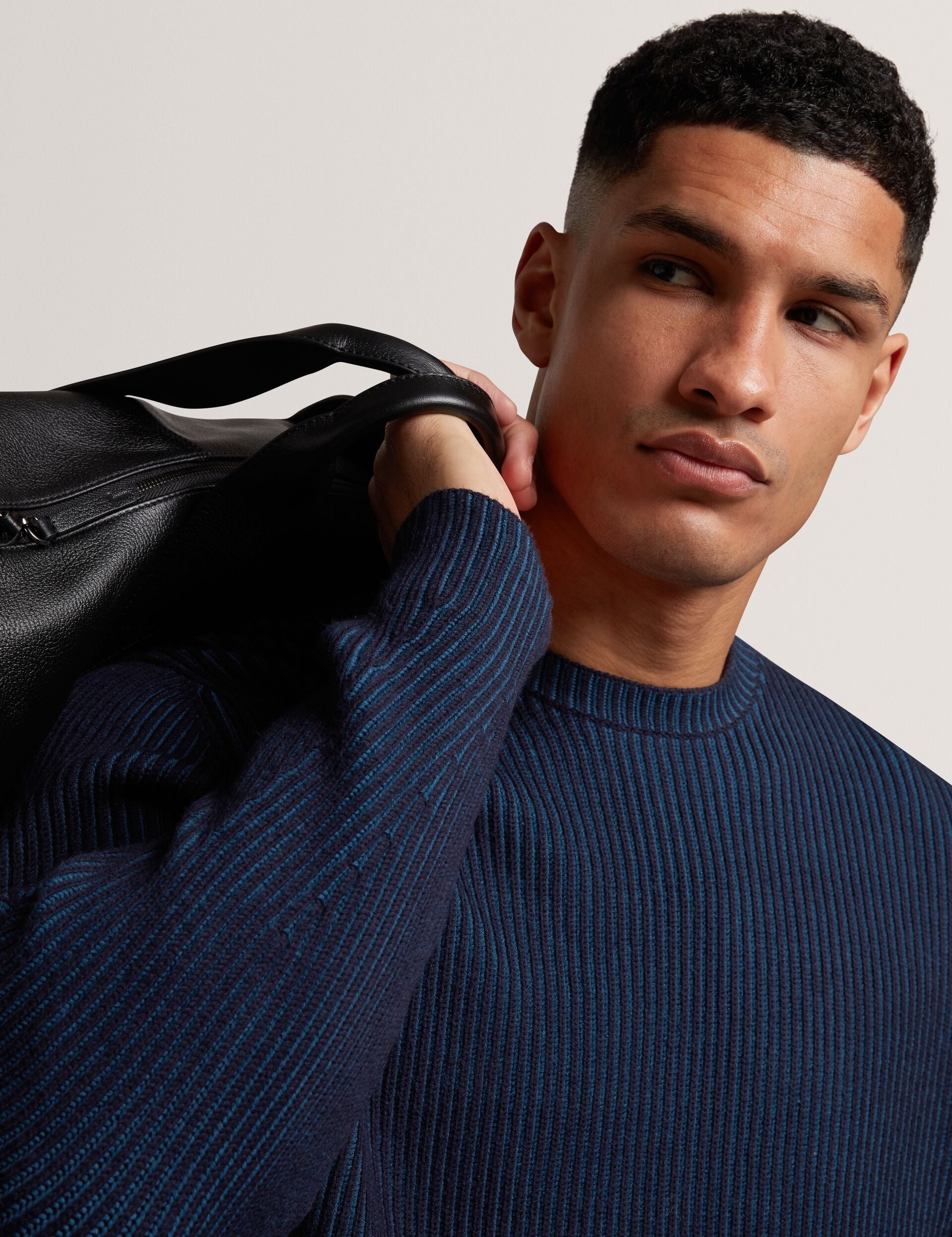 Plated Rib Knit Crew Neck Sweater | Timmno | Ted Baker US