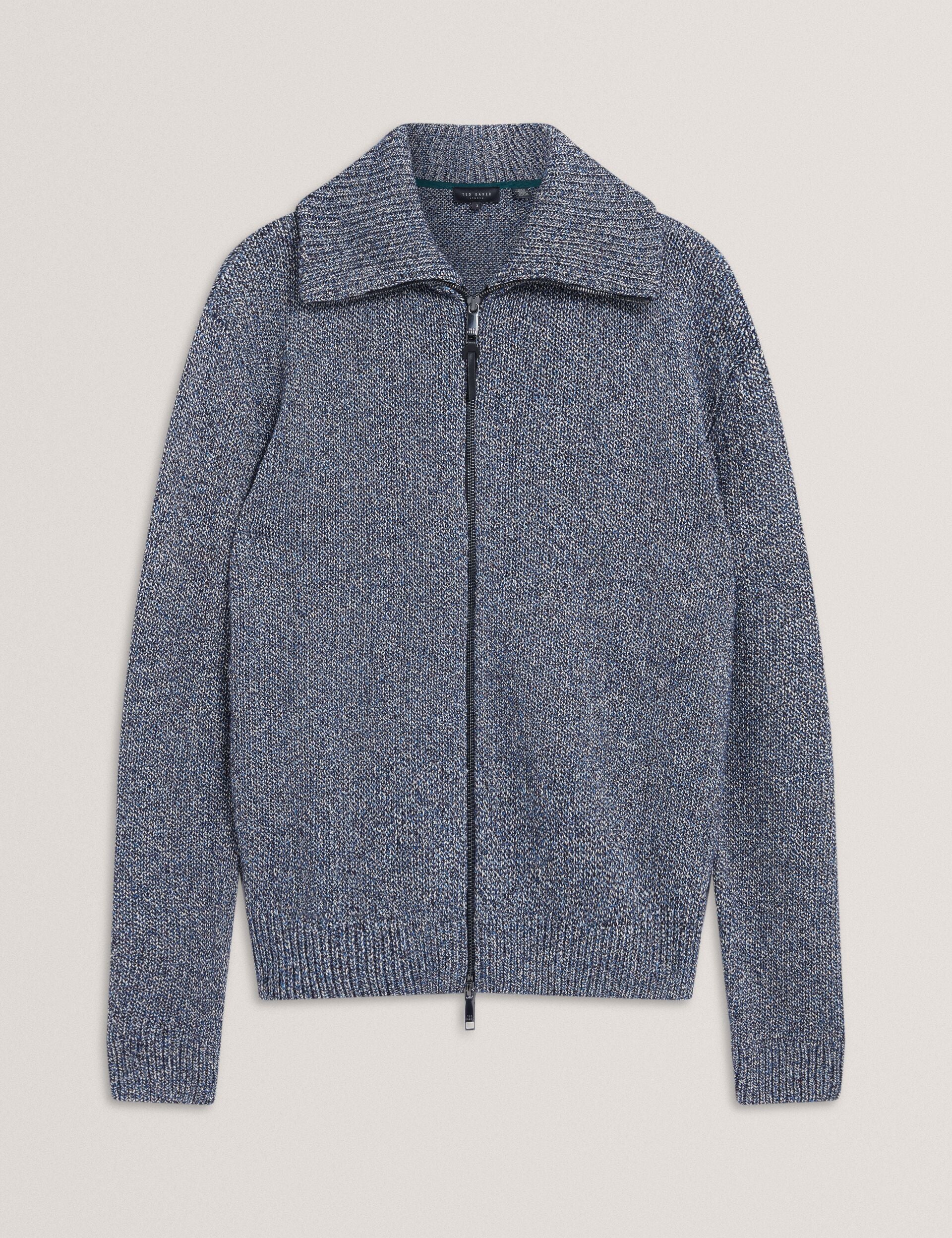 Twisted Yarn Knit Zip-through Jumper | Varink | Ted Baker UK