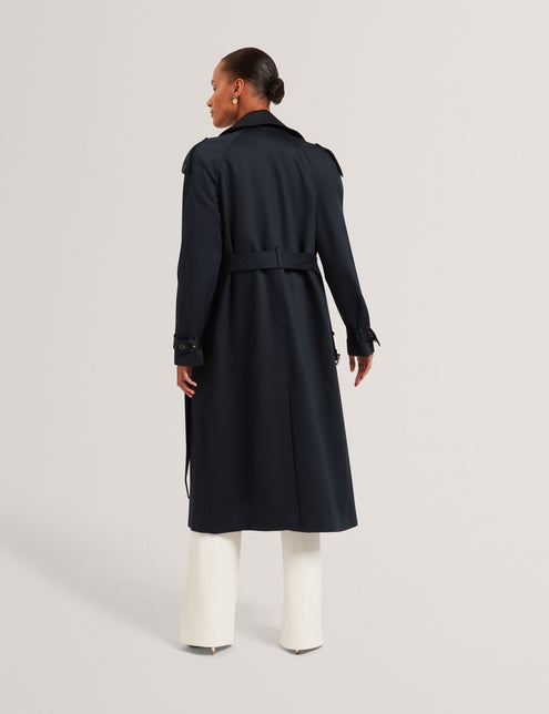 Ted Baker Belted Cotton Midi Trench Coat