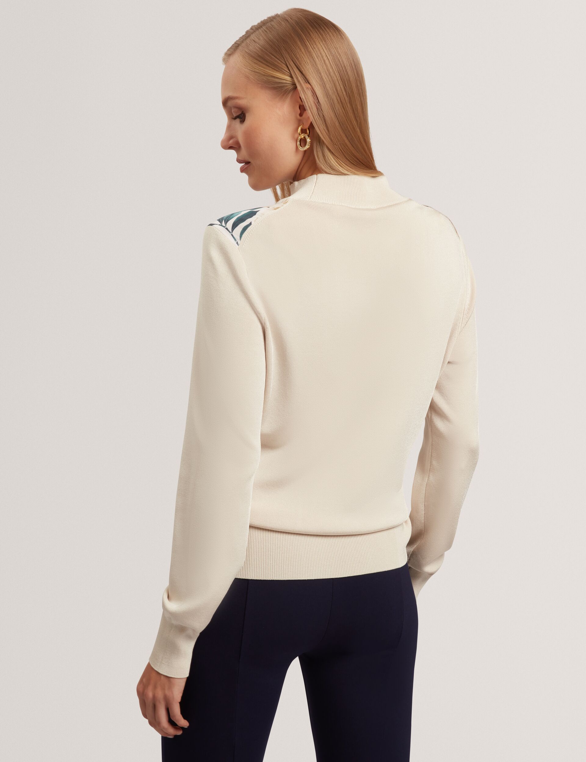 Tulip Print Front Long Sleeve Knit Top | Merrni | Ted Baker UK