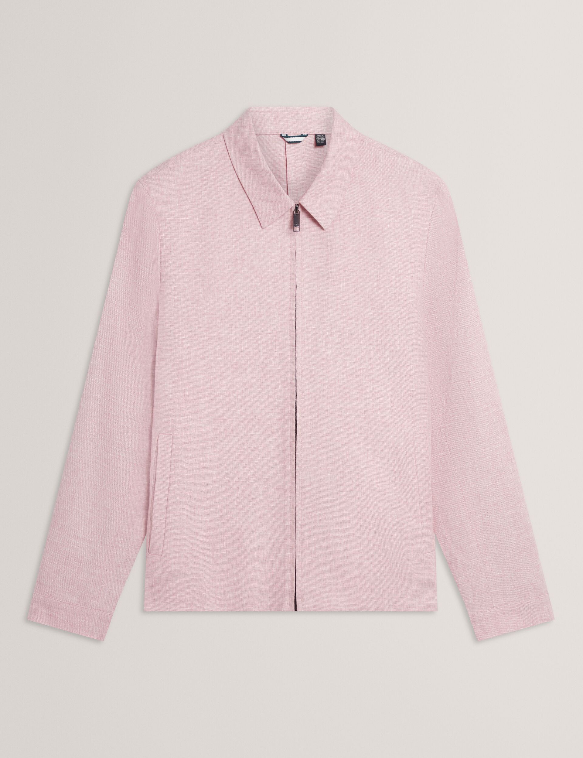 ASHLEYJ Linen Cotton Zip-Up Harrington Jacket