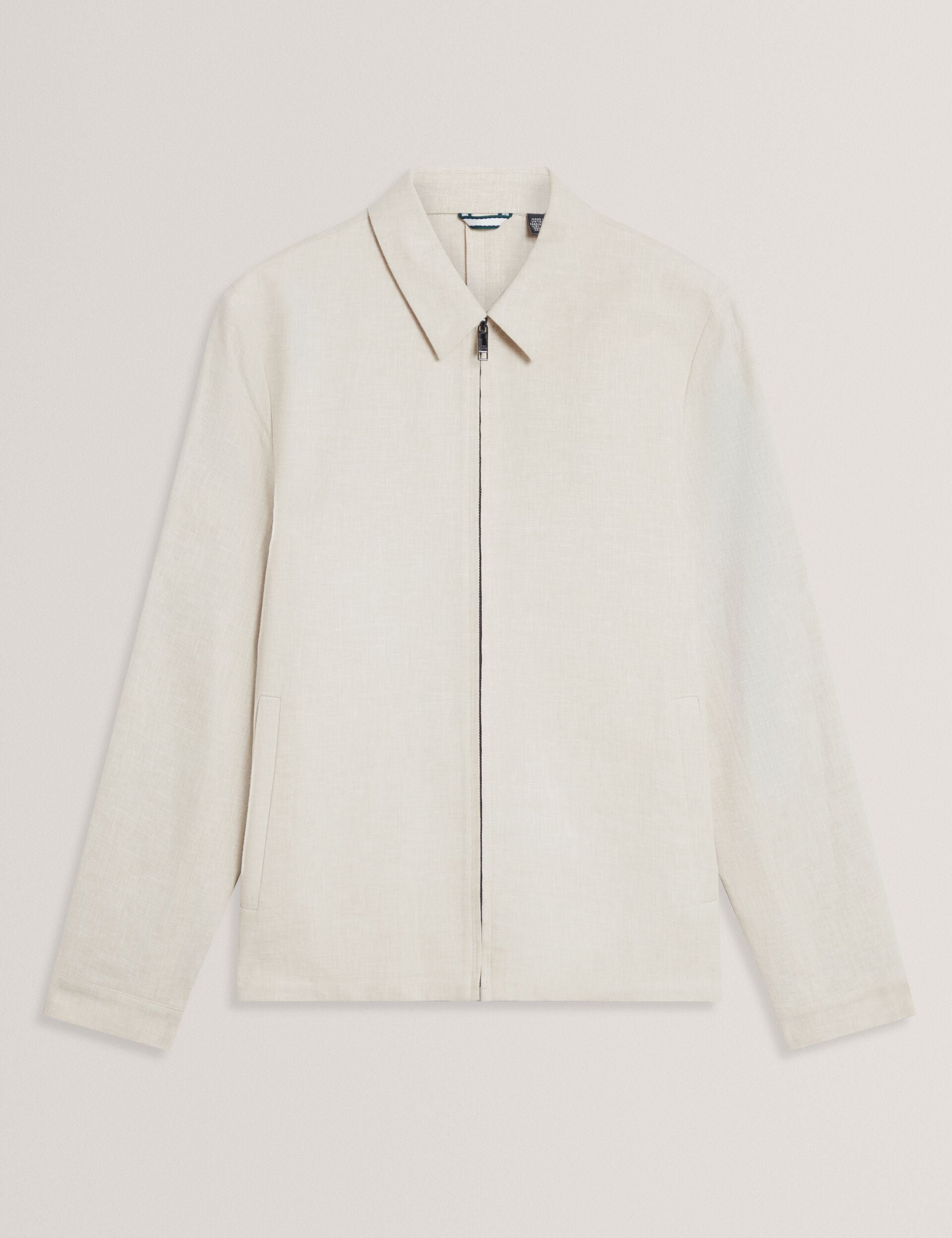Linen Cotton Zip-up Harrington Jacket | Ashleyj | Ted Baker US