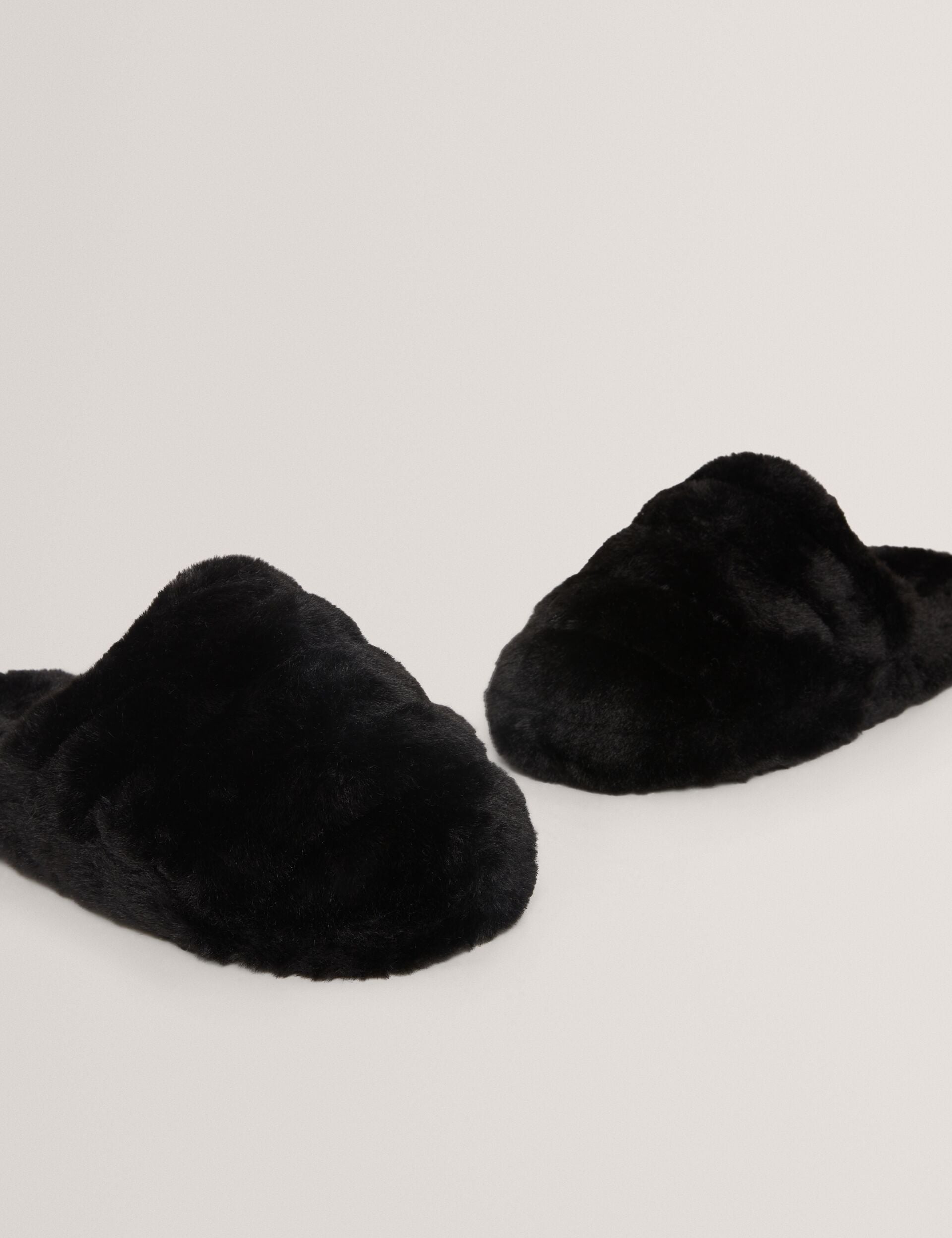 LOPSEY Plush Faux Fur Mule Slippers