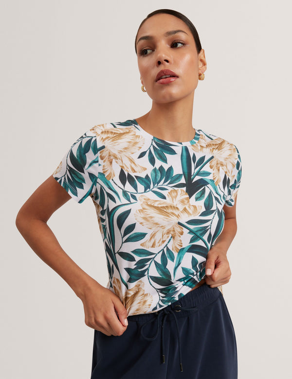Ted Baker Tulip Print Fitted Short Sleeve T-Shirt