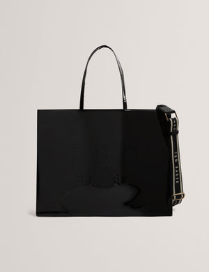 Ted Baker Patent Webbing Strap Wide Icon Tote Bag