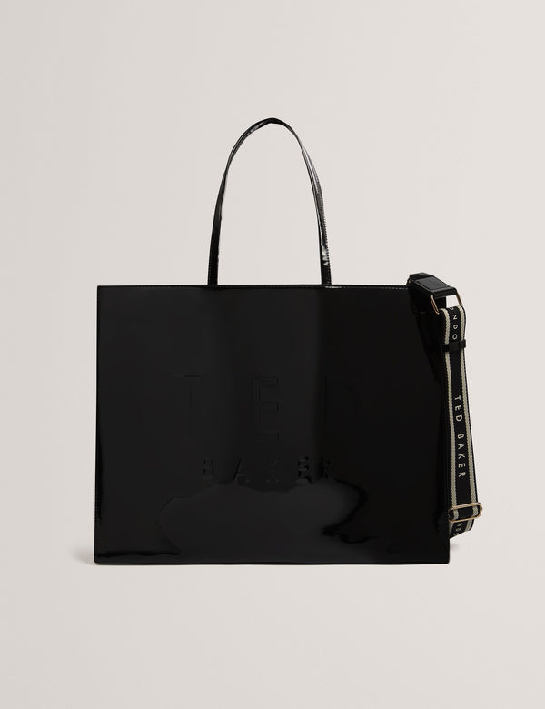 Ted Baker Patent Webbing Strap Wide Icon Tote Bag