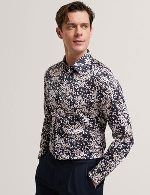 Ted Baker Scattered Petal Slim Long Sleeve Shirt