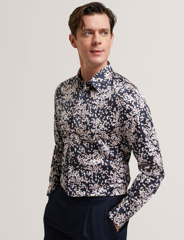 Ted Baker Scattered Petal Slim Long Sleeve Shirt