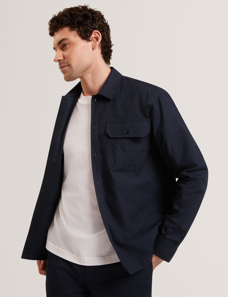 Jacquard Dotted Texture Utility Overshirt | Levon | Ted Baker US