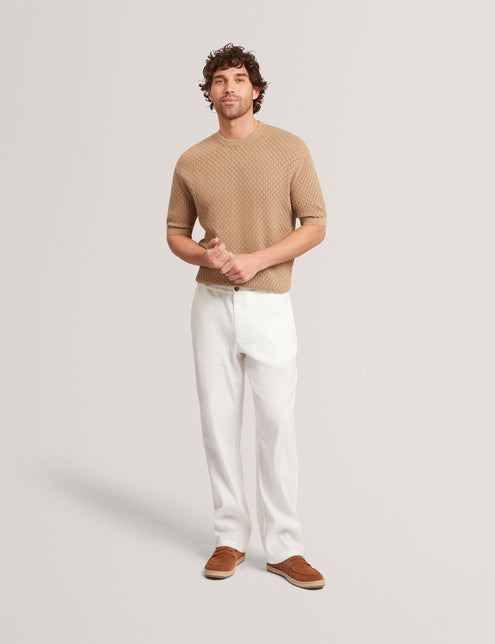 Ted Baker Diamond Crochet Knit Cotton T-Shirt