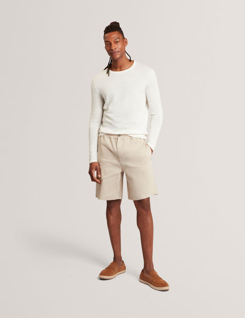 Ted Baker Rolled Edge Linen Blend Crew Neck Jumper