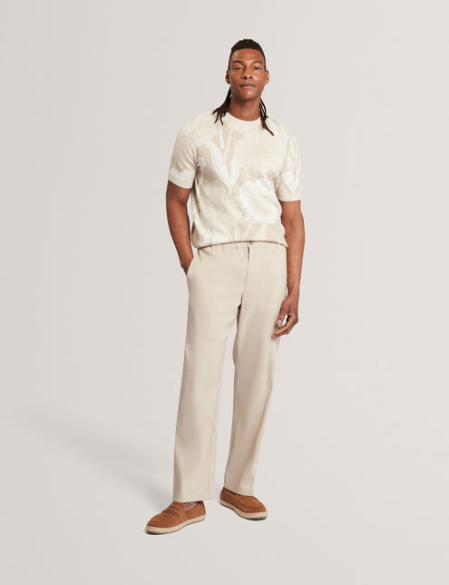 Ted Baker Jacquard Botanical Wool Blend T-Shirt